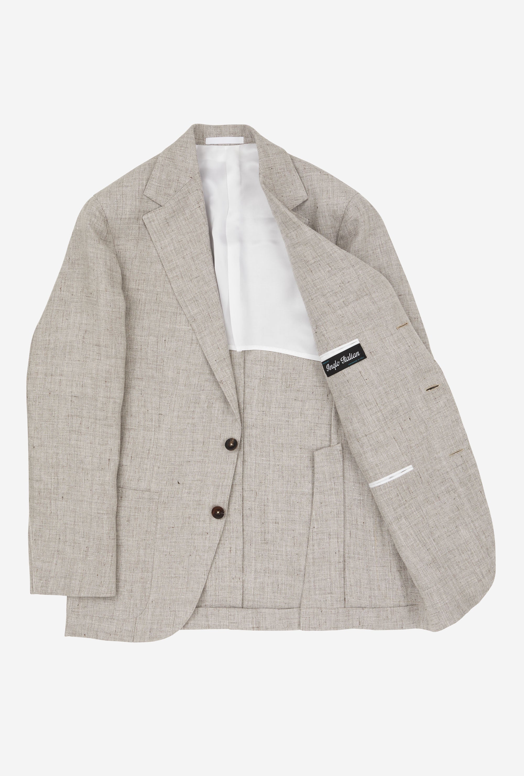 Sport Jacket Single Breasted Stone Linen