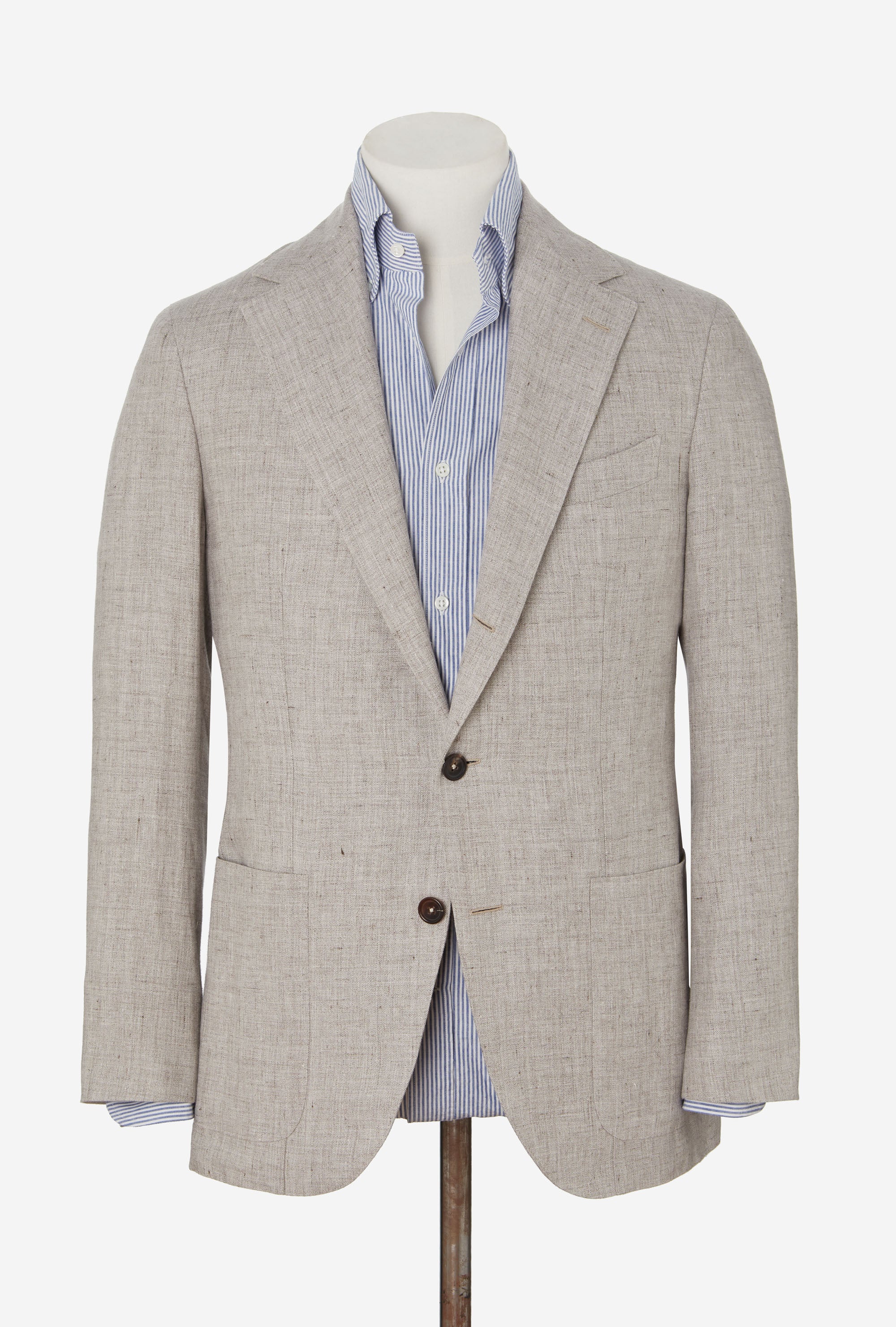 Sport Jacket Single Breasted Stone Linen