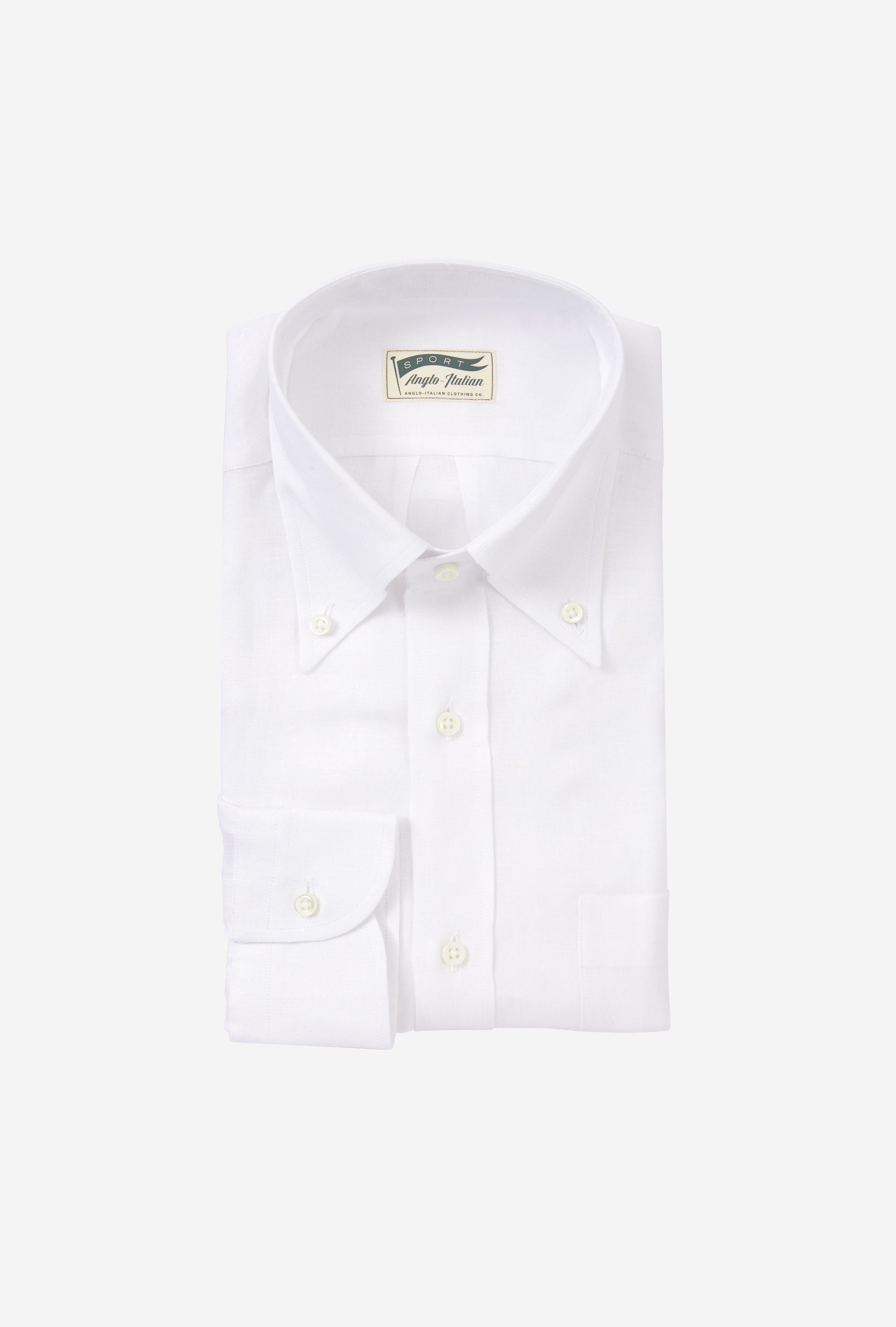 Button Down Linen Shirt White