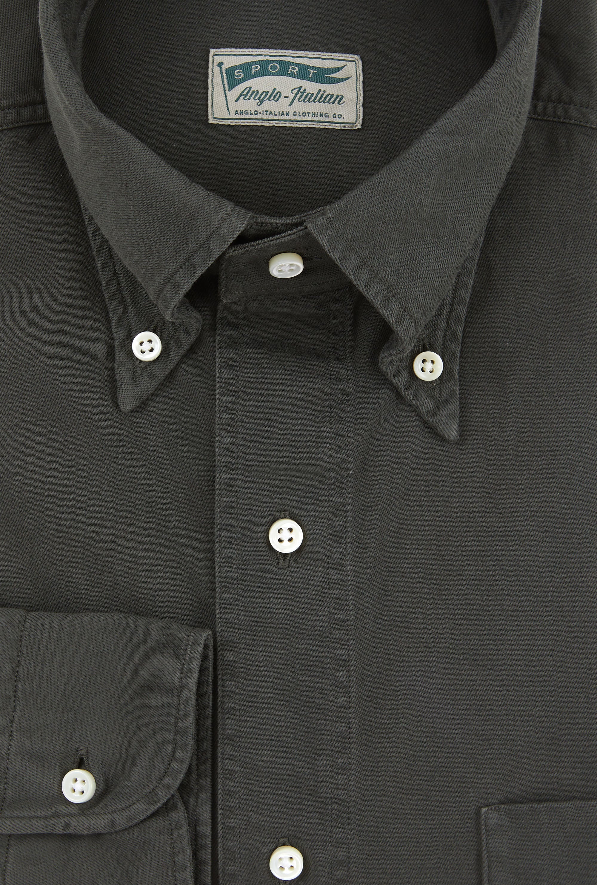 Grande Sport Shirt Garment Dye Forest