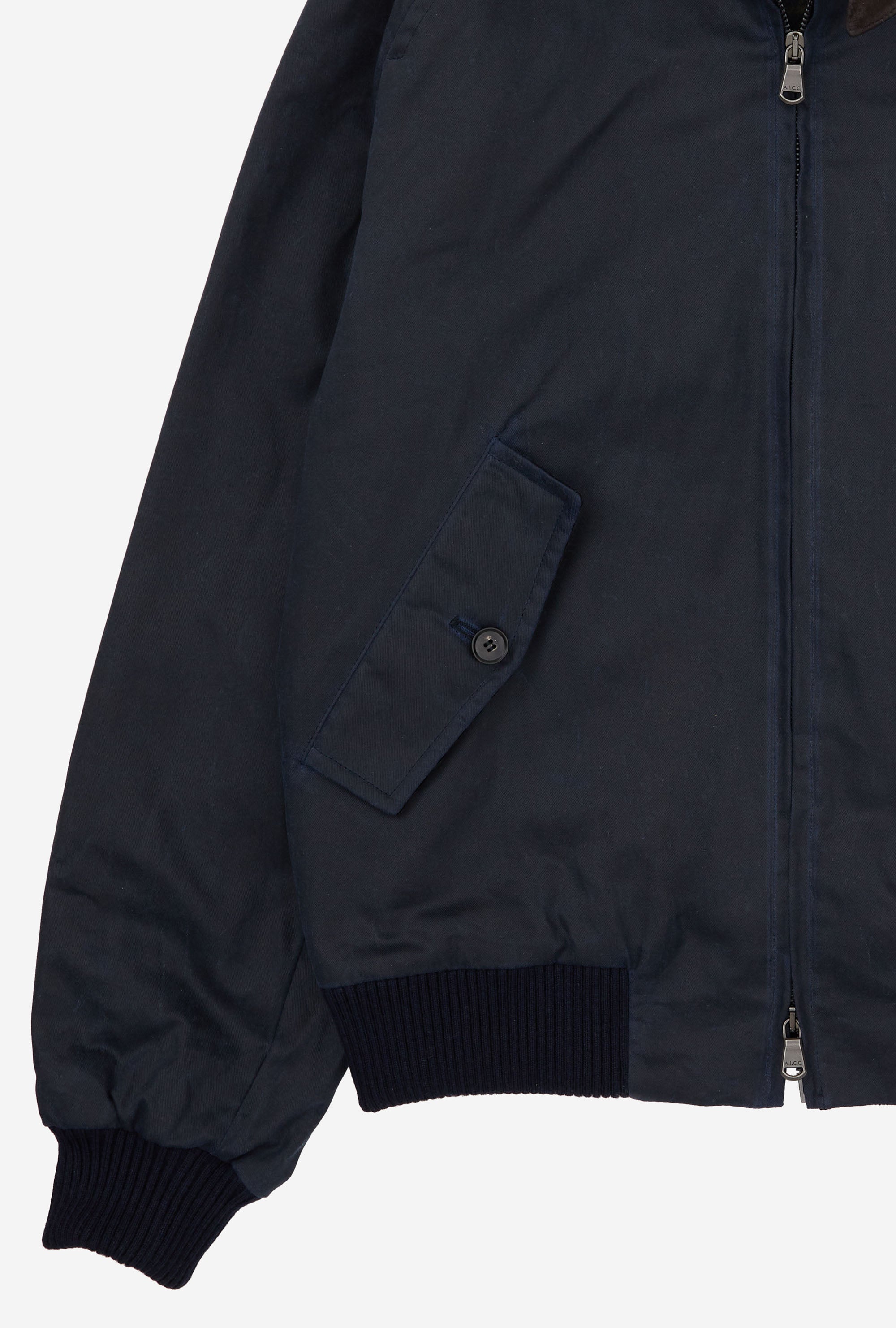Bomber Jacket Waxed Cotton Navy