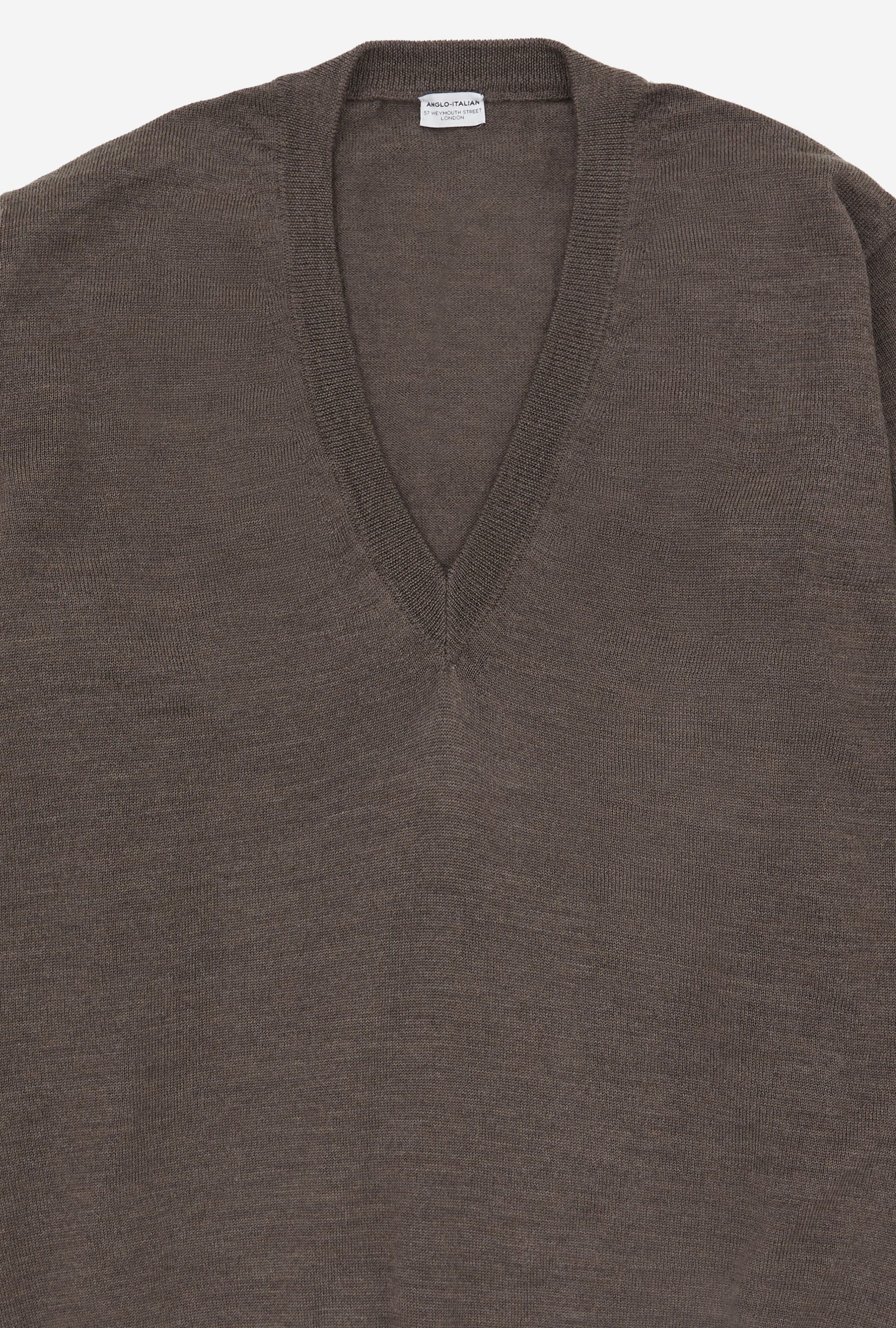 V-Neck Merino Wool Taupe