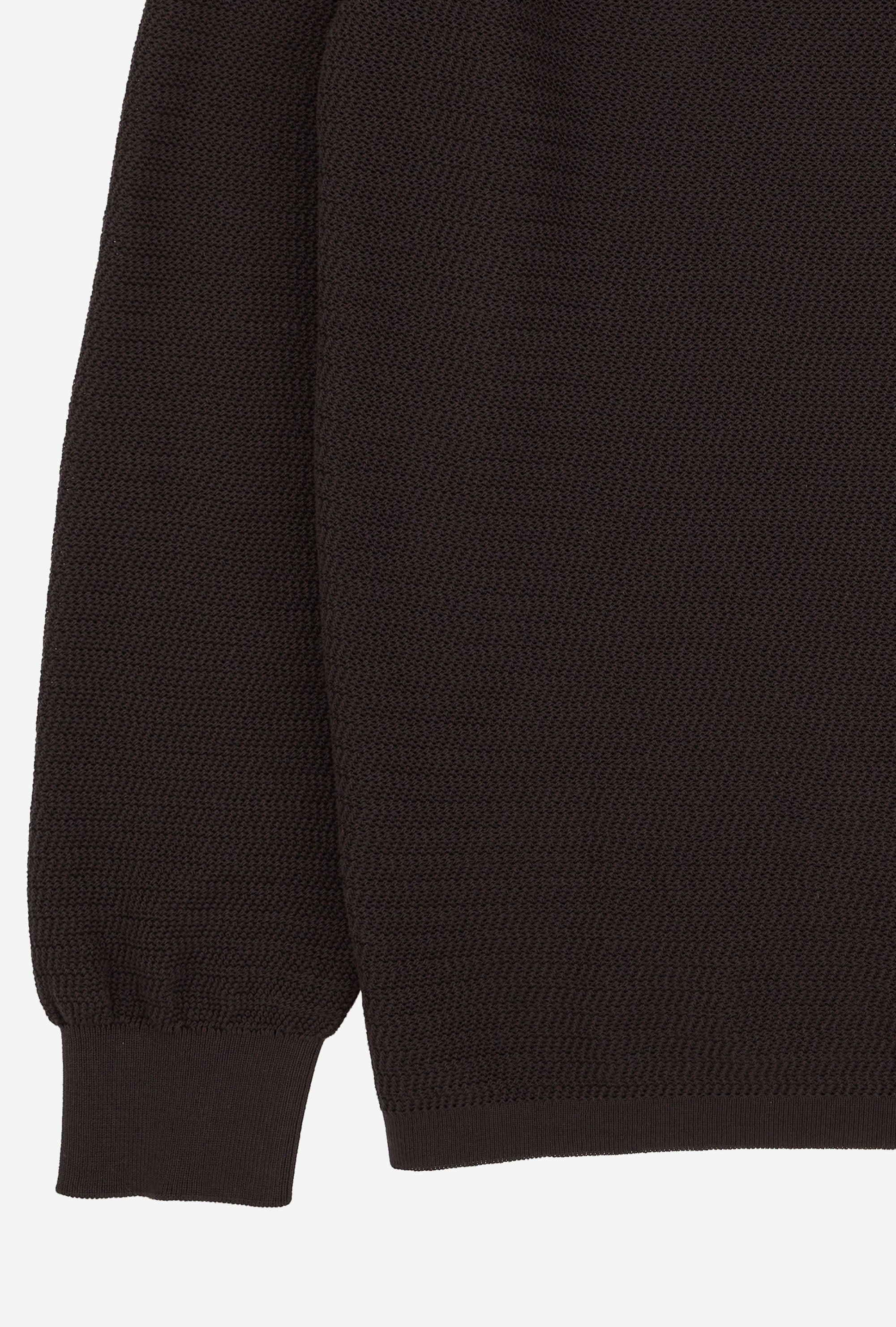 Zig Zag Polo Cotton Brown