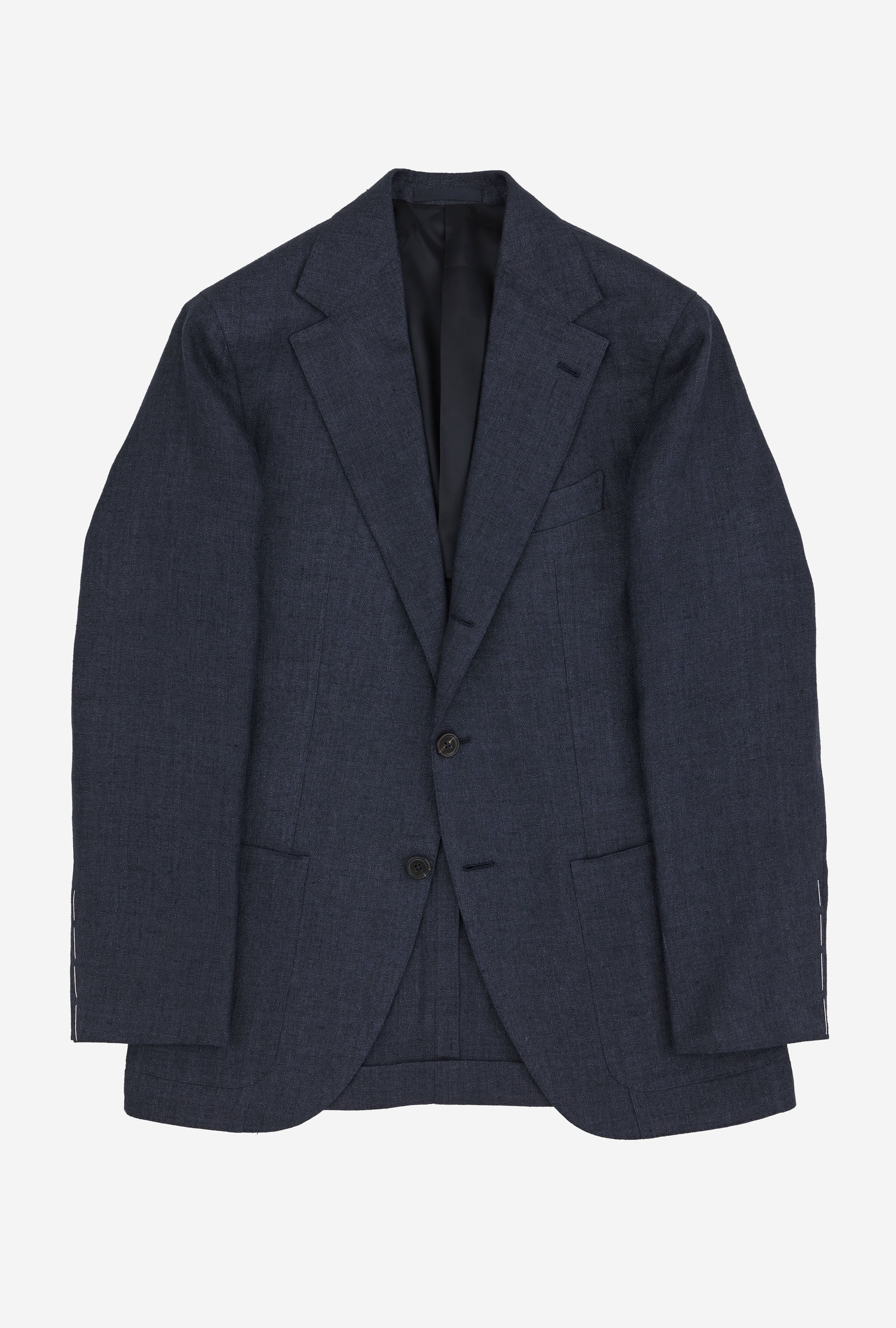 Sport Jacket Silk-Linen Navy Herringbone