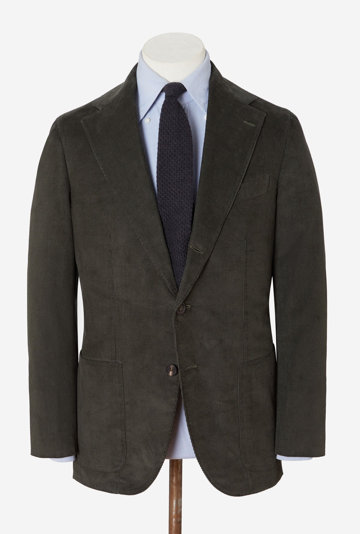 Suit Single Breasted Olive Corduroy