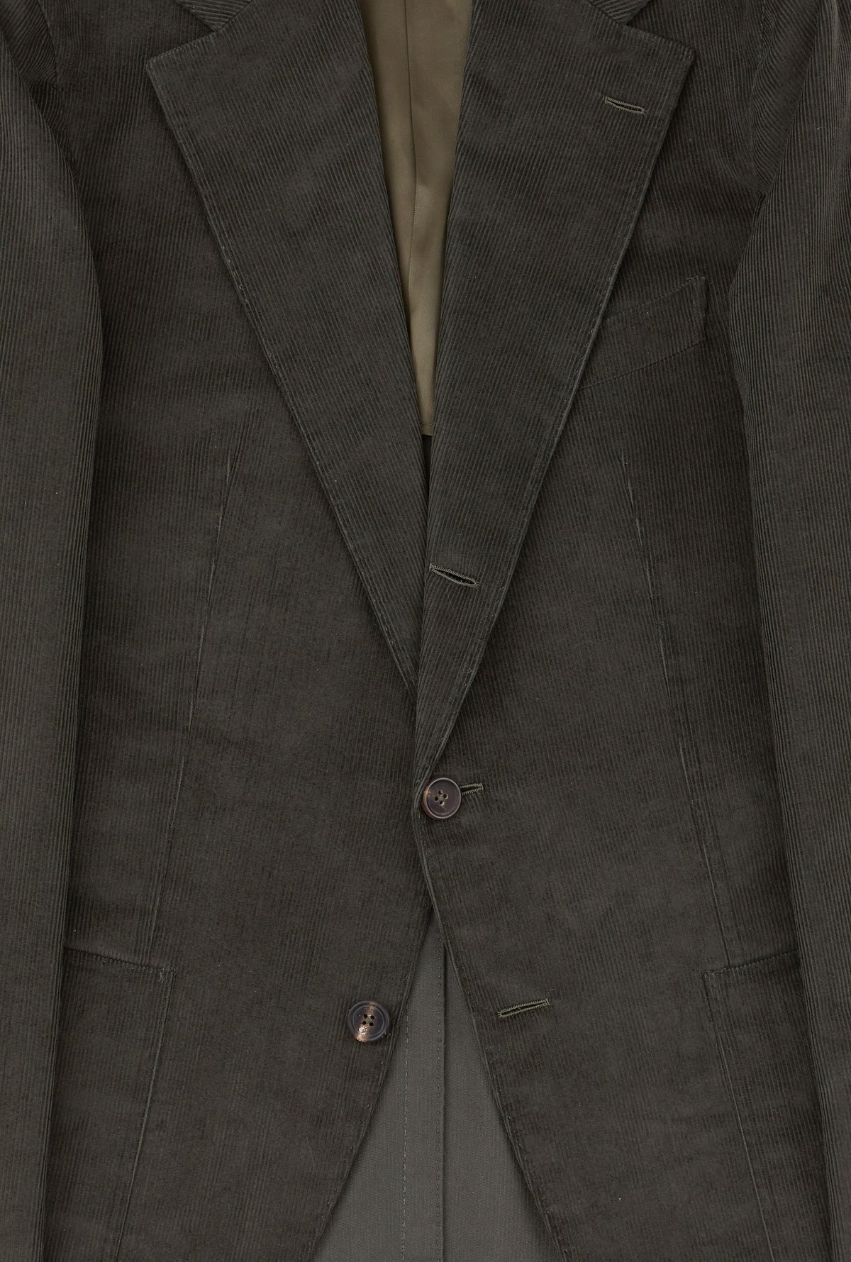 Suit Single Breasted Olive Corduroy