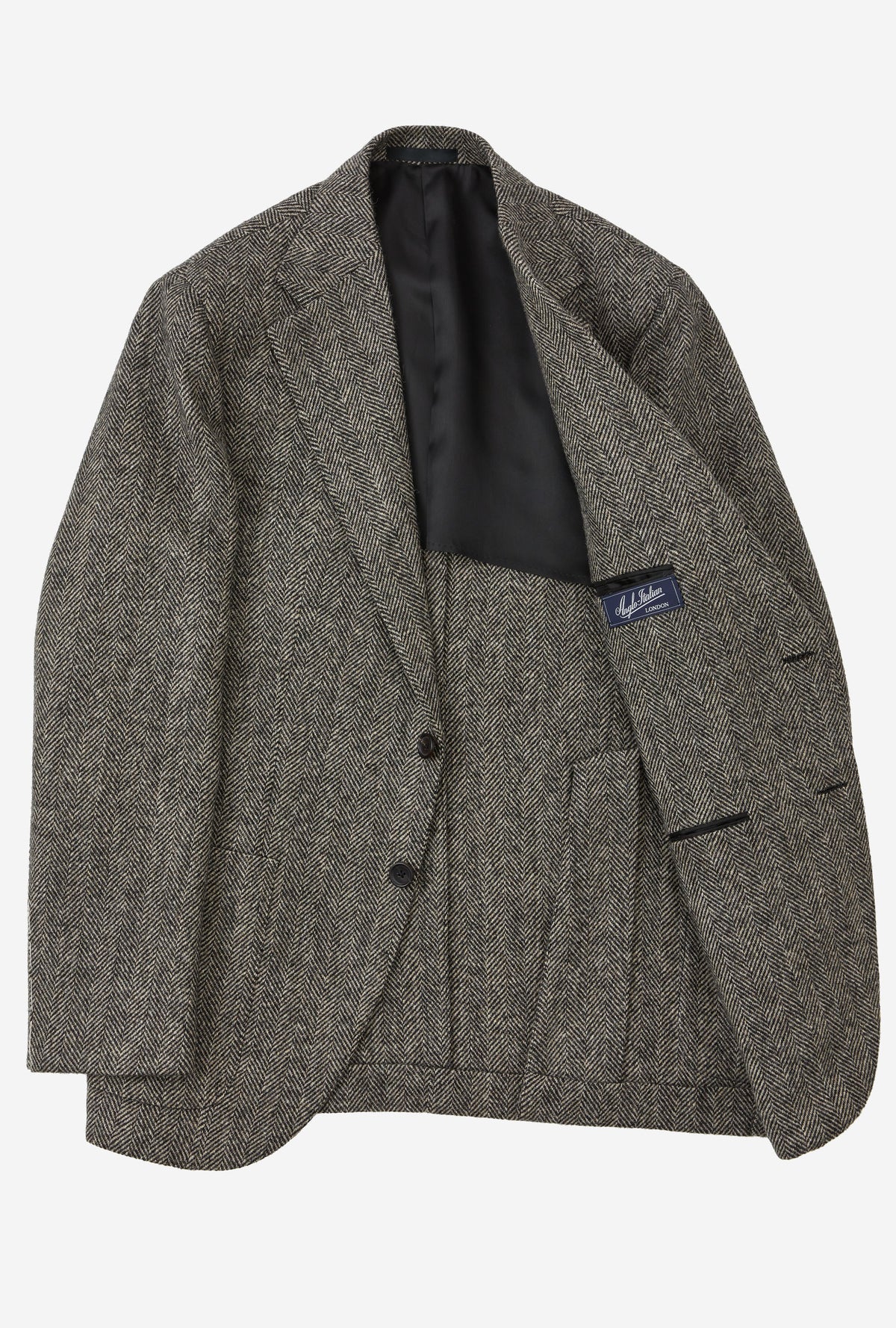 Sport Jacket Wool Ecru Herringbone