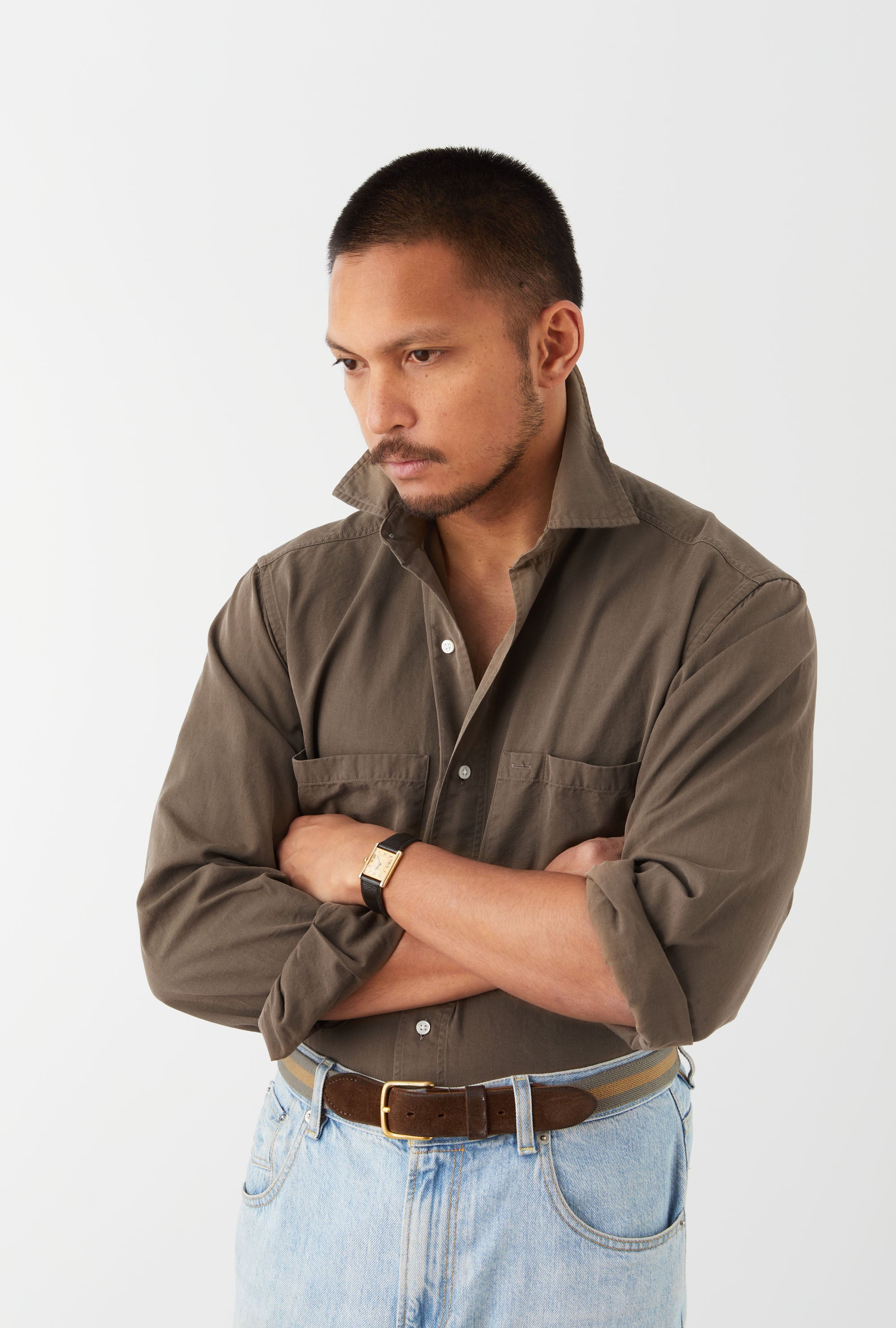 Mechanics Shirt Washed Khaki