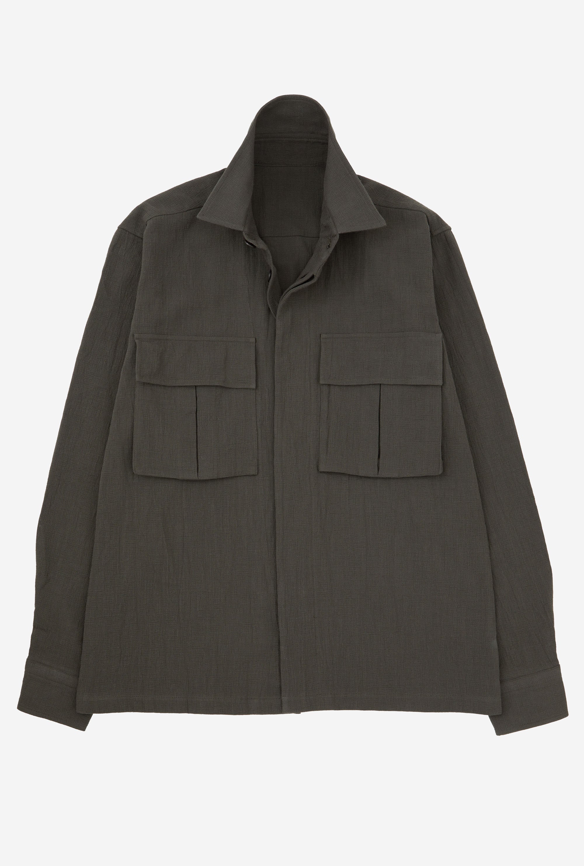 Field Overshirt Mesh Cotton Olive