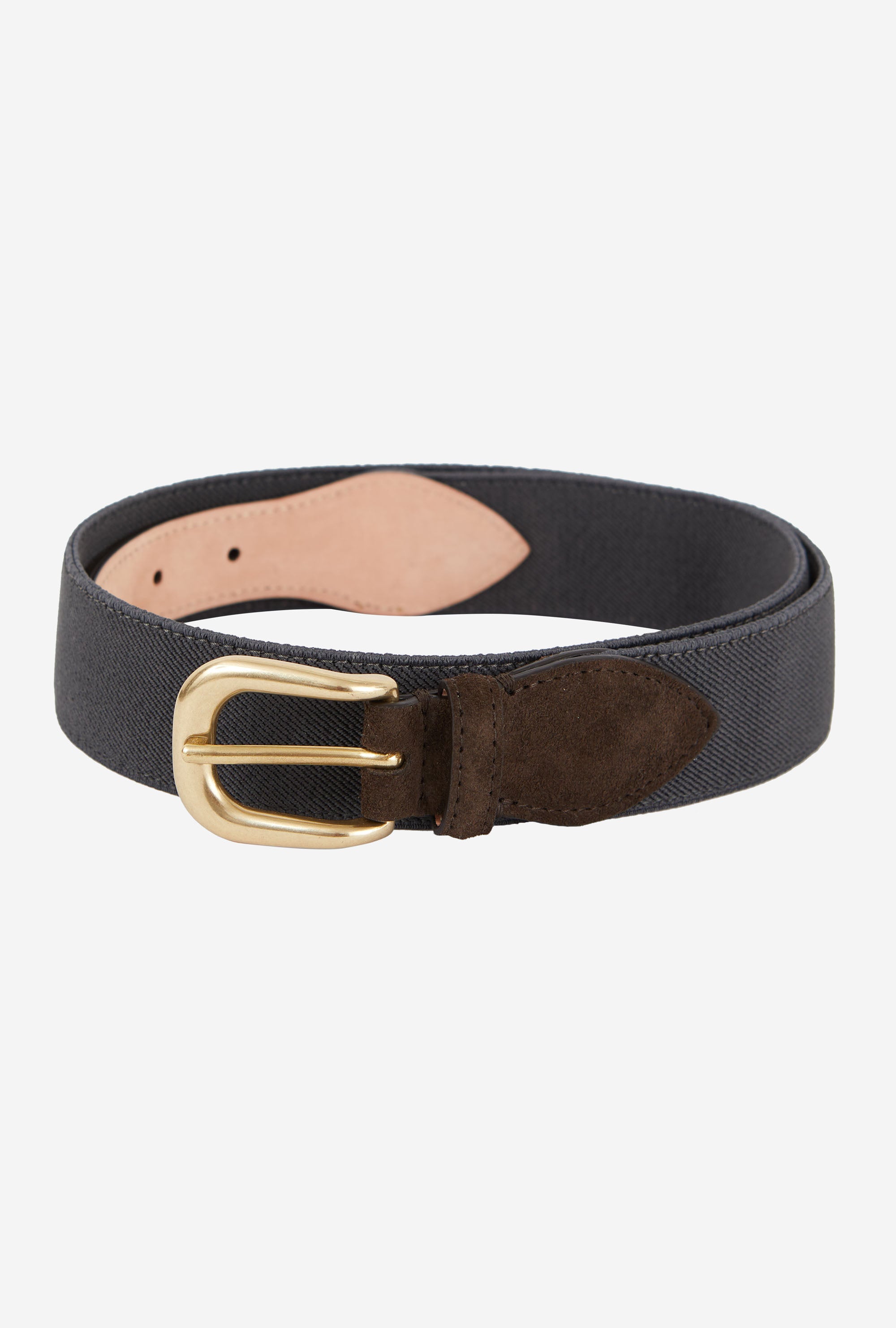 Webbed Belt Canvas Suede Grey