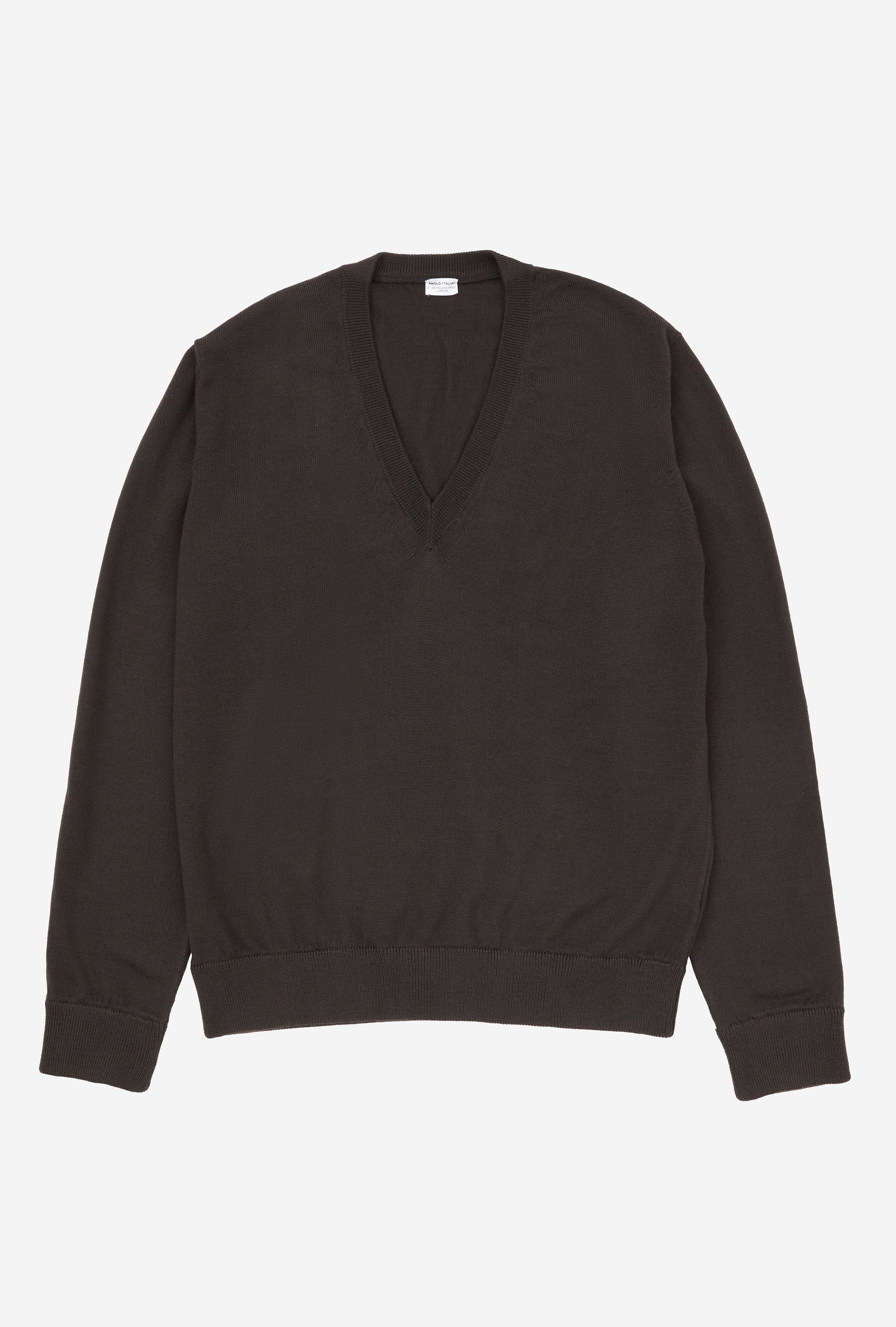 V-Neck Merino Wool Brown