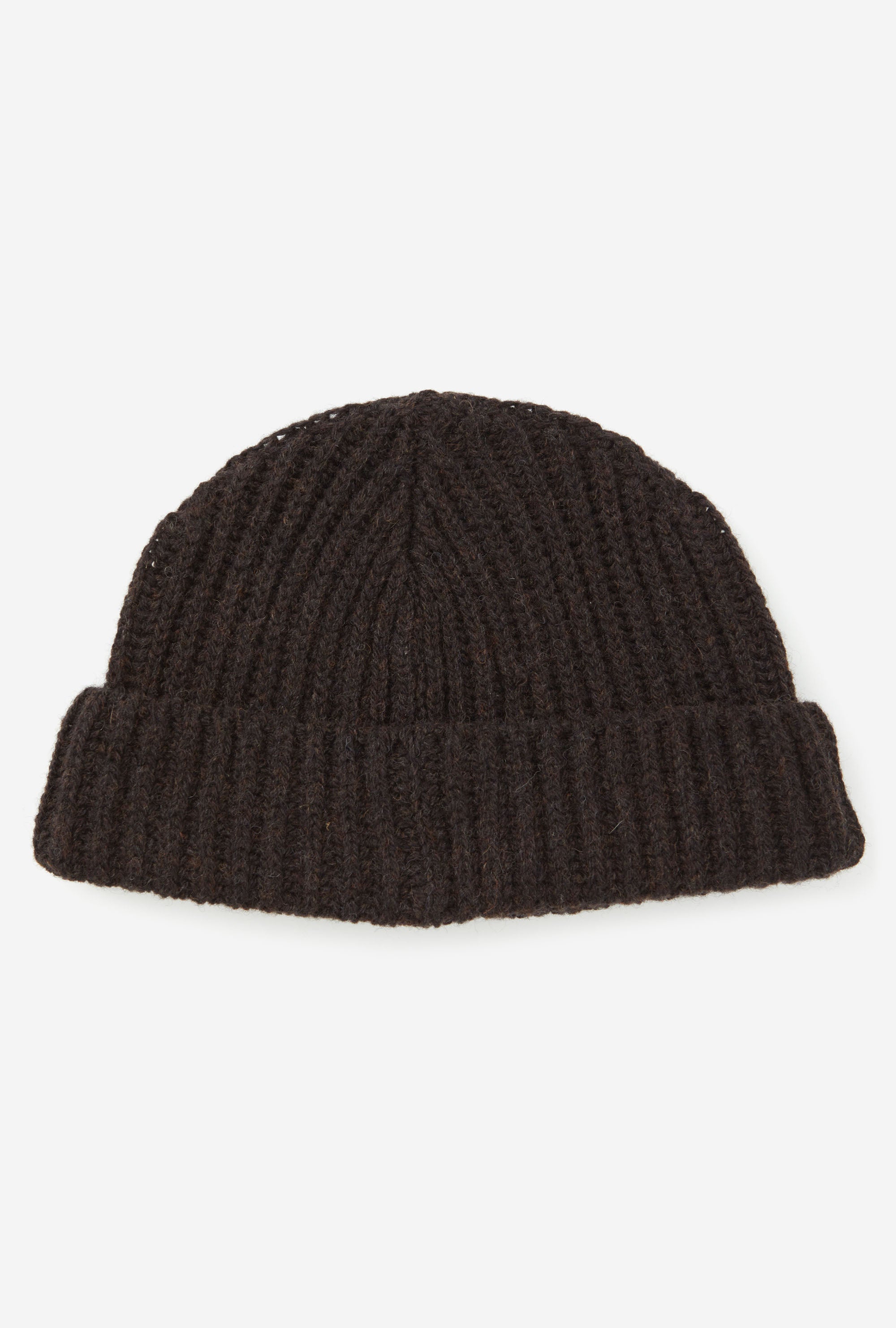 Beanie Hat Lambswool Chocolate