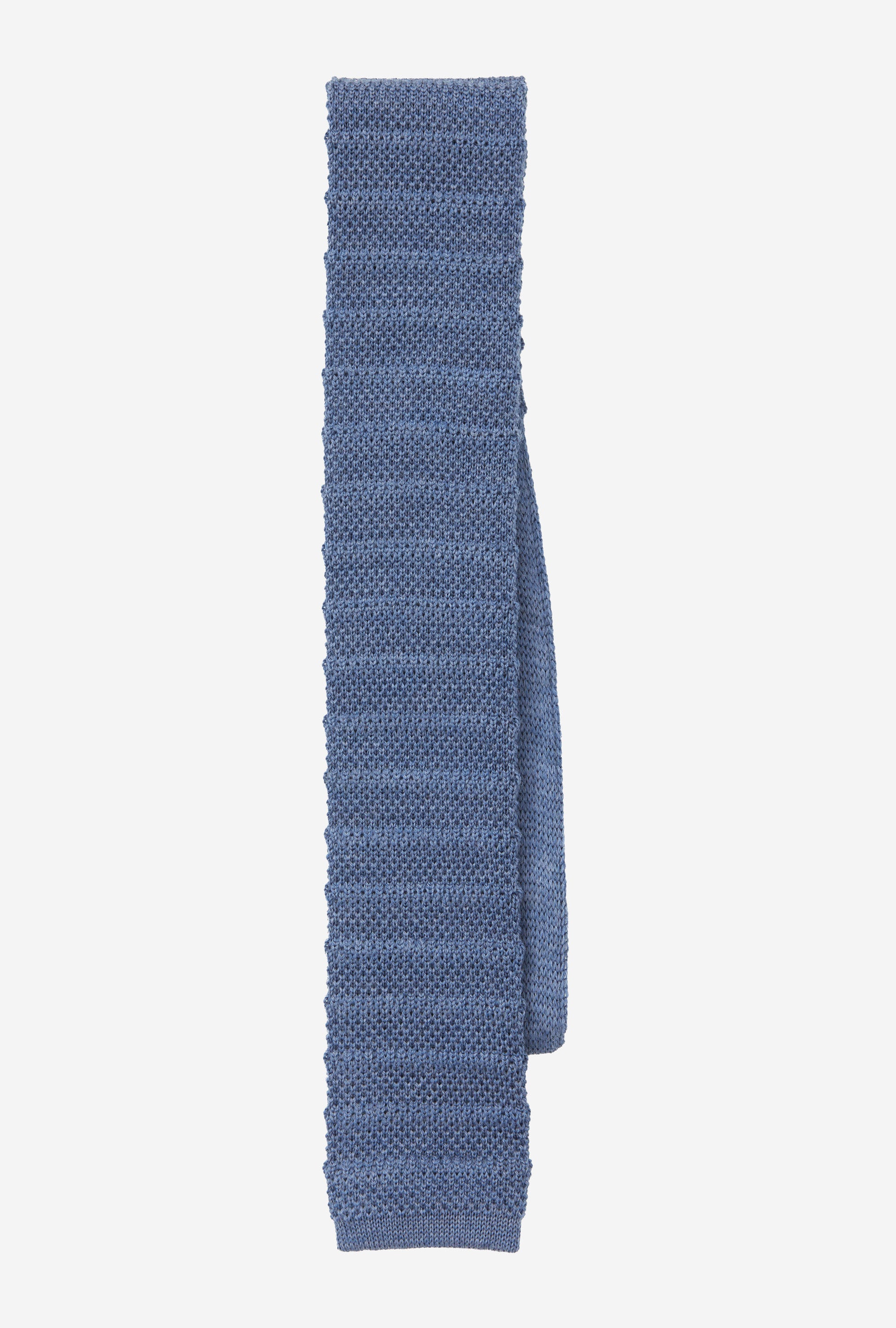 Knit Tie Wool Stripe Blue