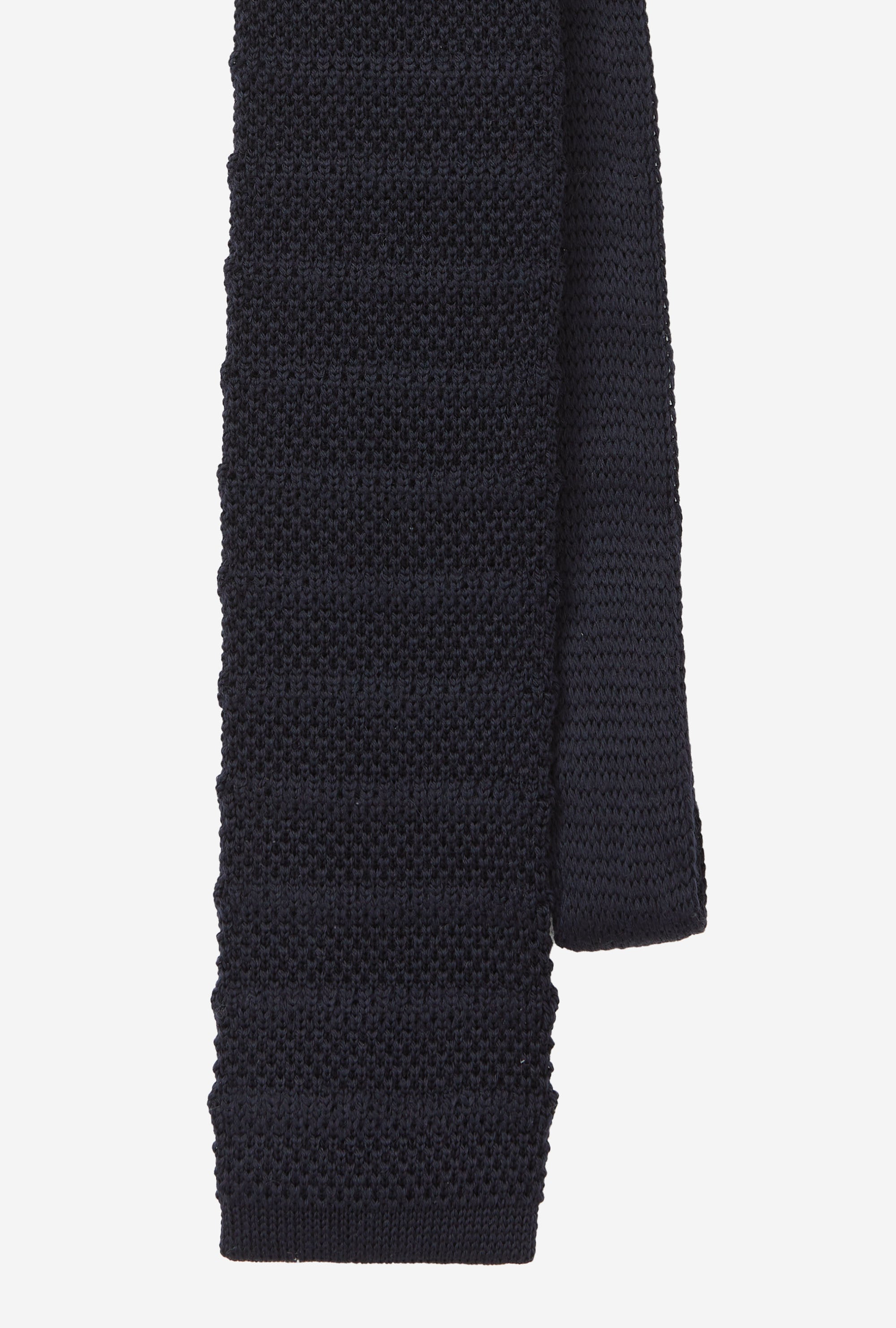 Knit Tie Wool Stripe Navy