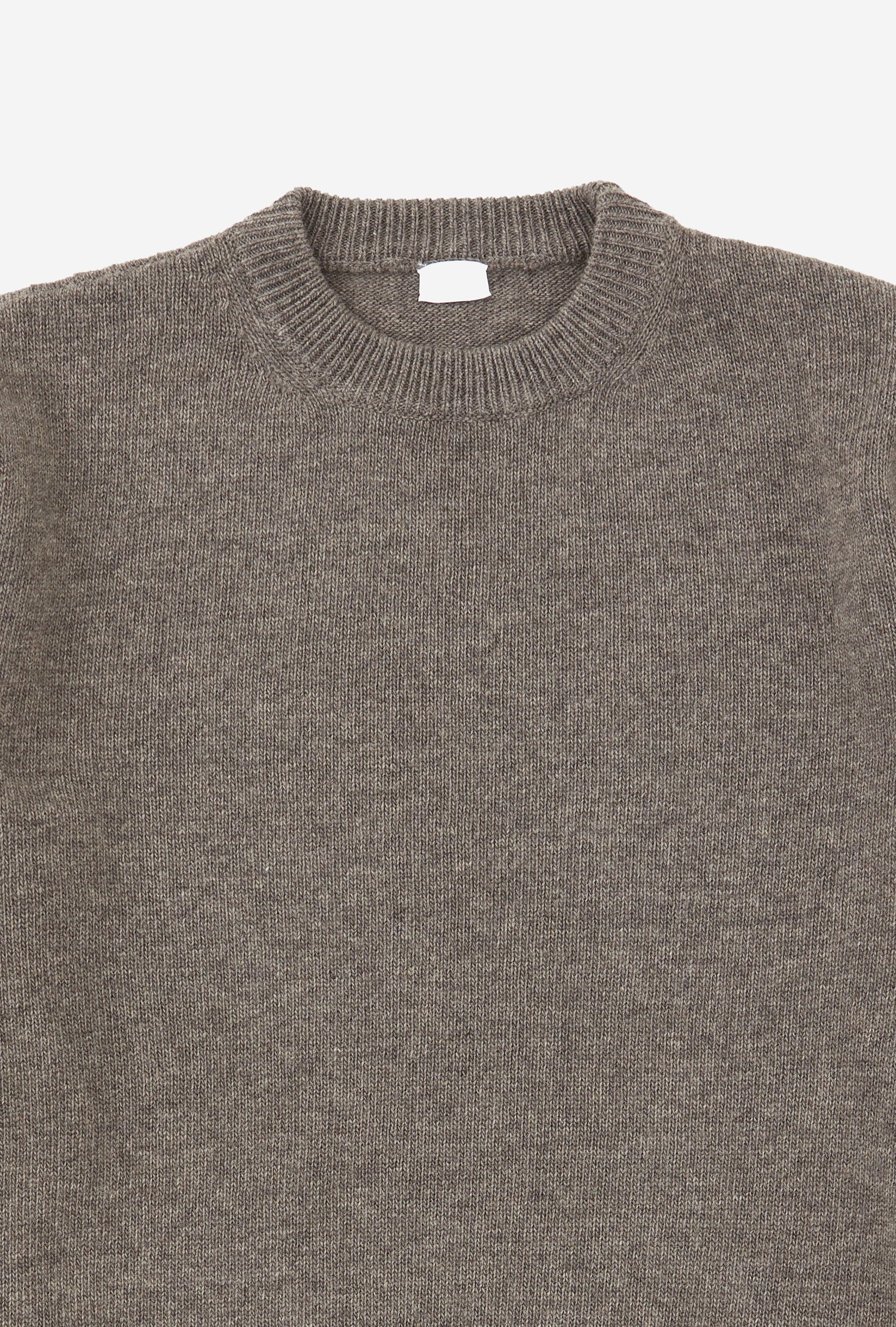 Crewneck Lambswool Shetland Blend Taupe