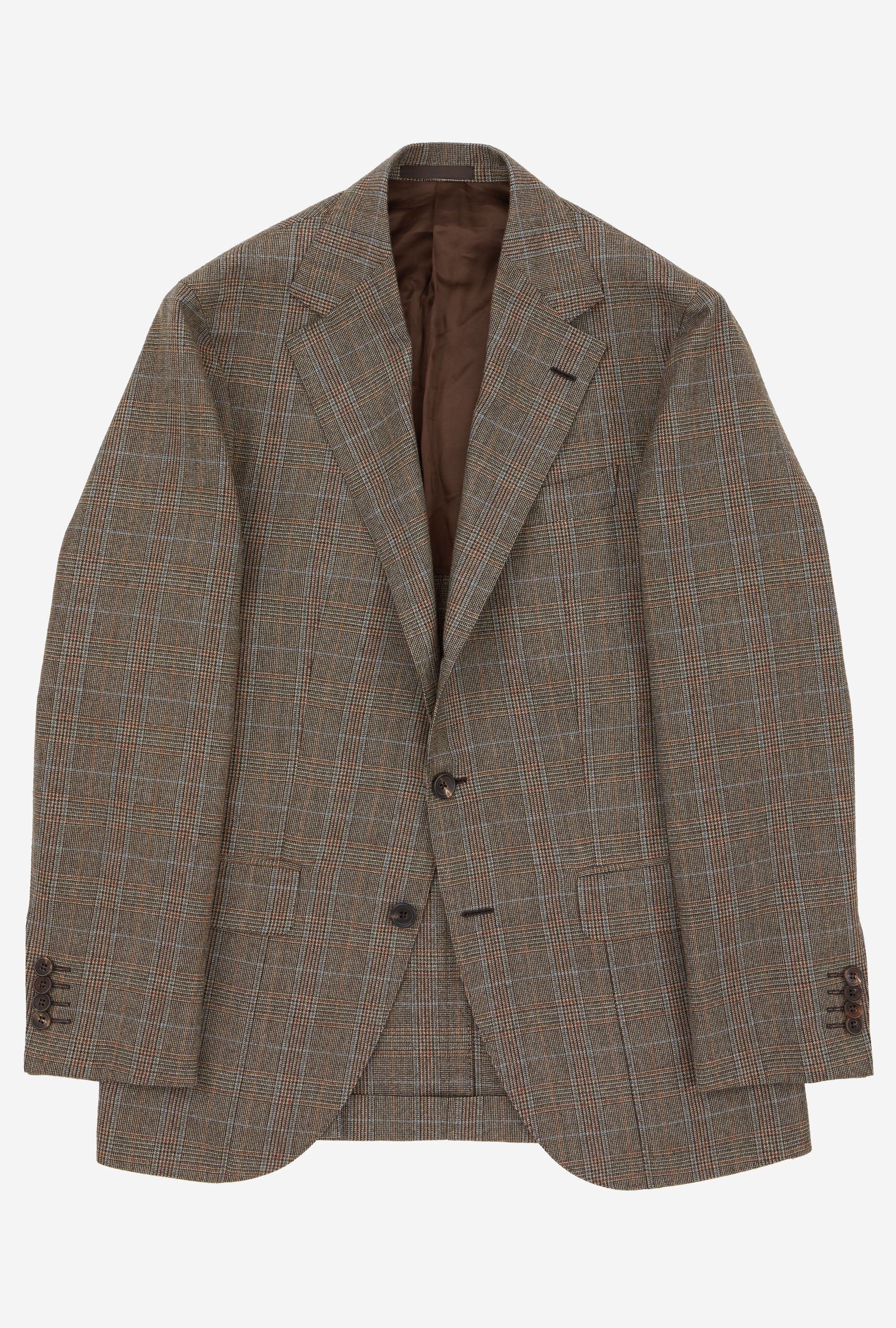 Suit Single Breasted Sand Glen Plaid Multi Overcheck