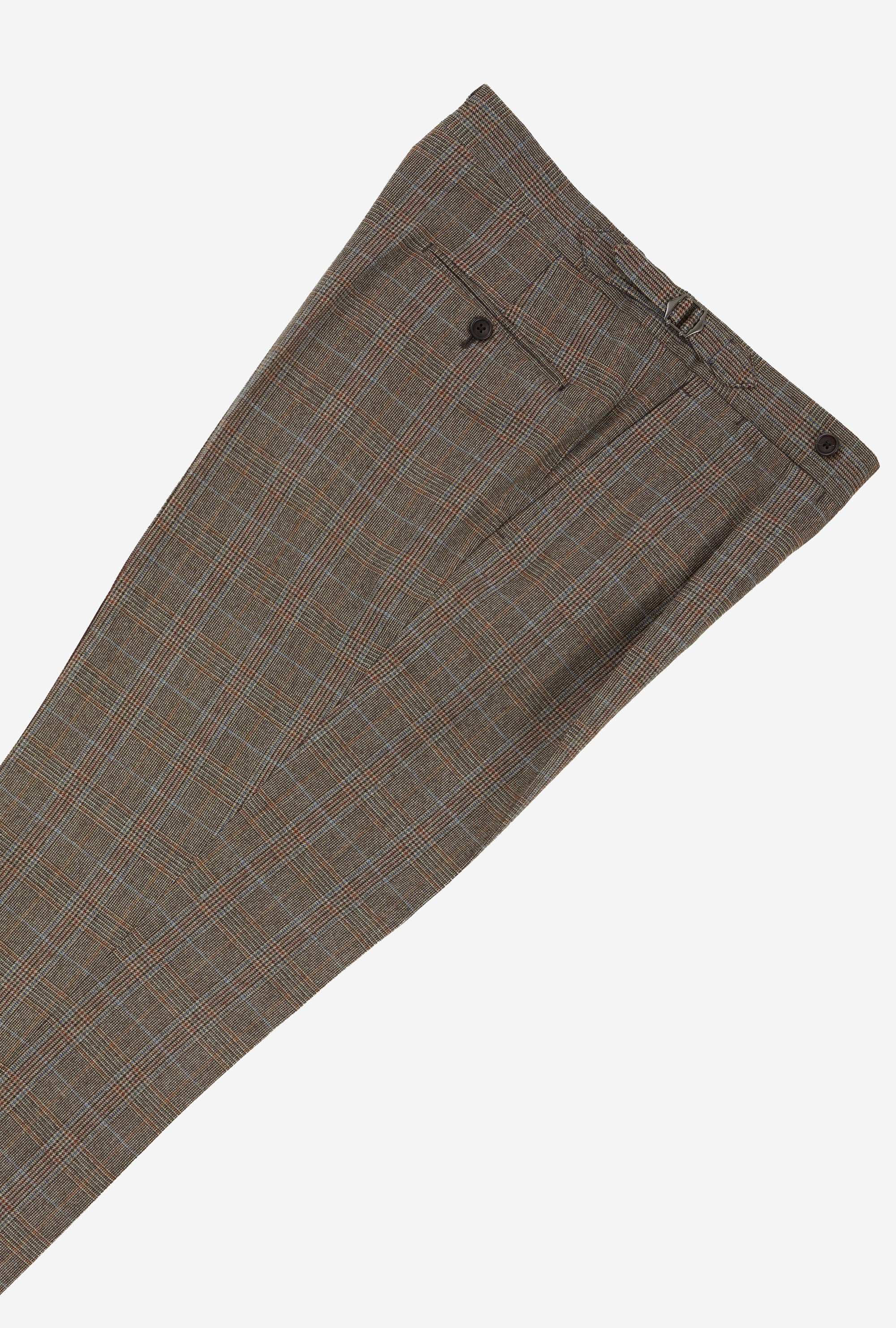 Suit Single Breasted Sand Glen Plaid Multi Overcheck