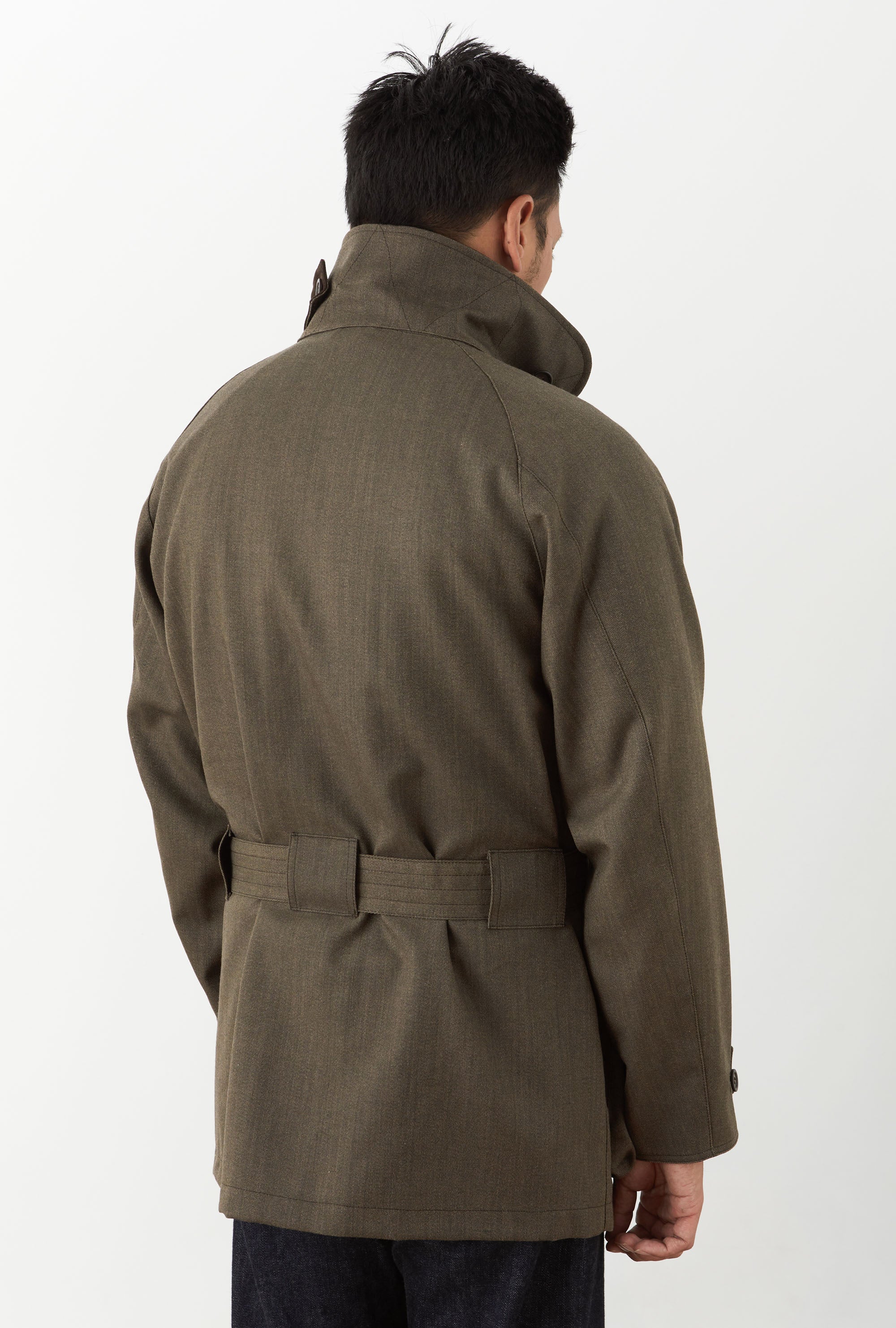Moto Jacket Oiled Cavalry Twill Taupe