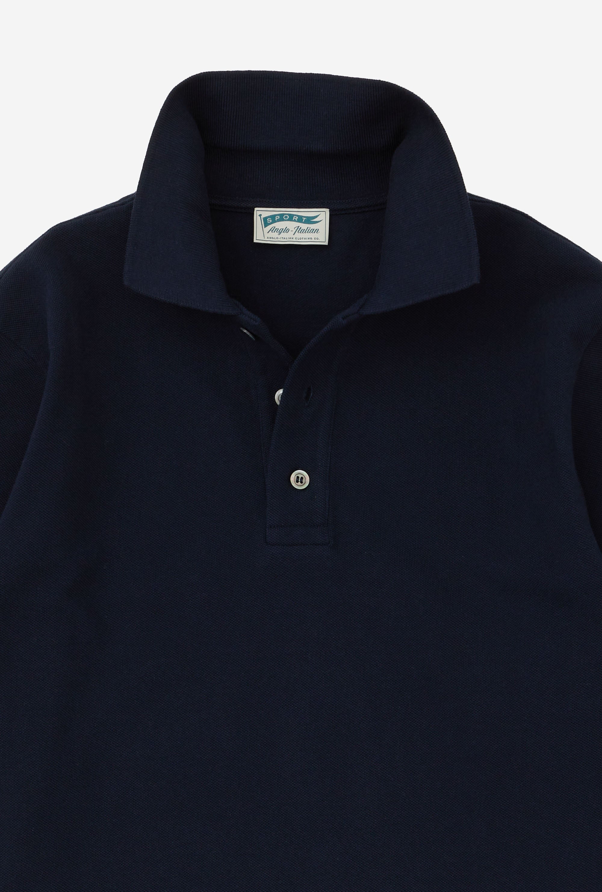 Polo Shirt Long Sleeve Navy