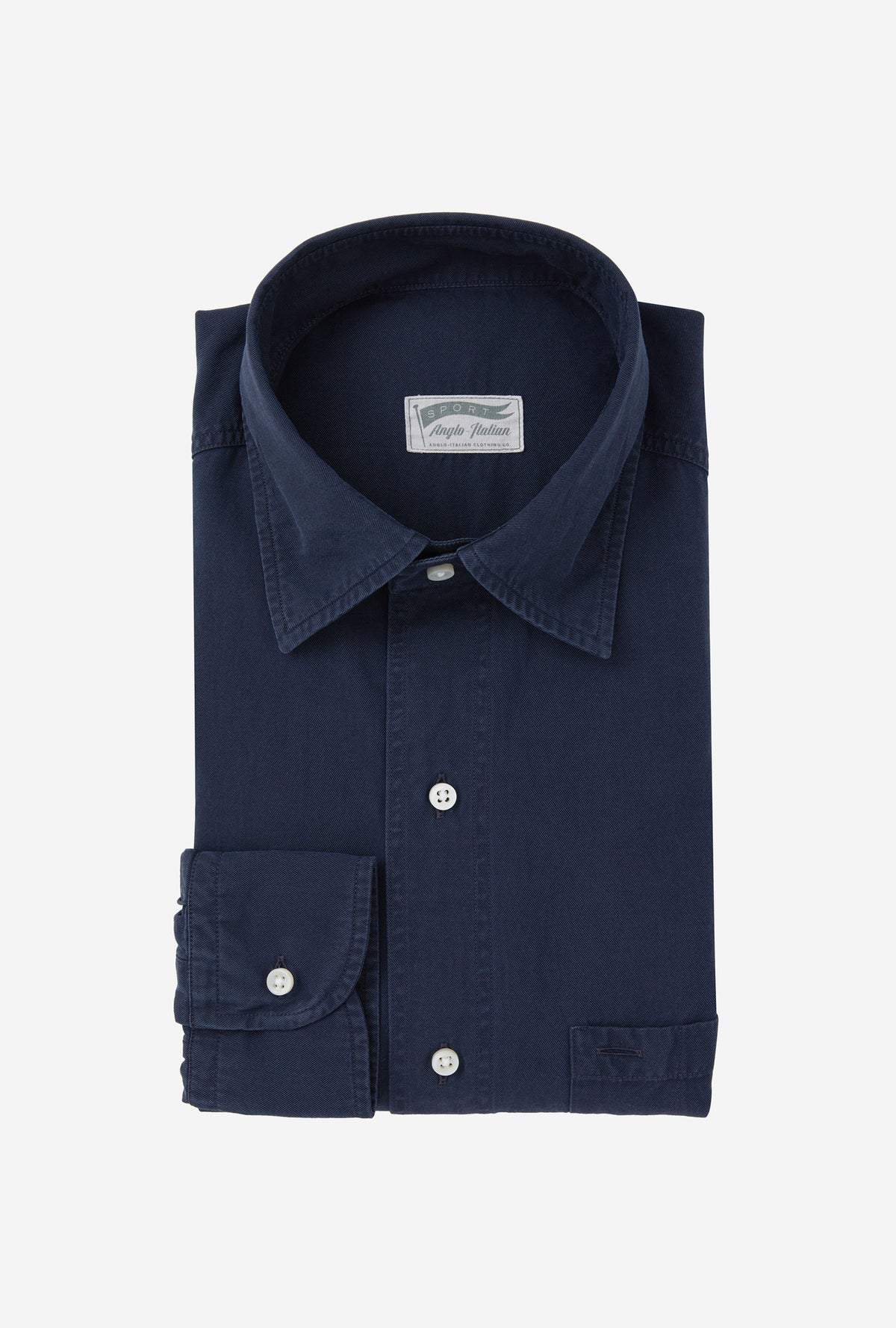 Mechanics Shirt Washed Cotton Twill Navy
