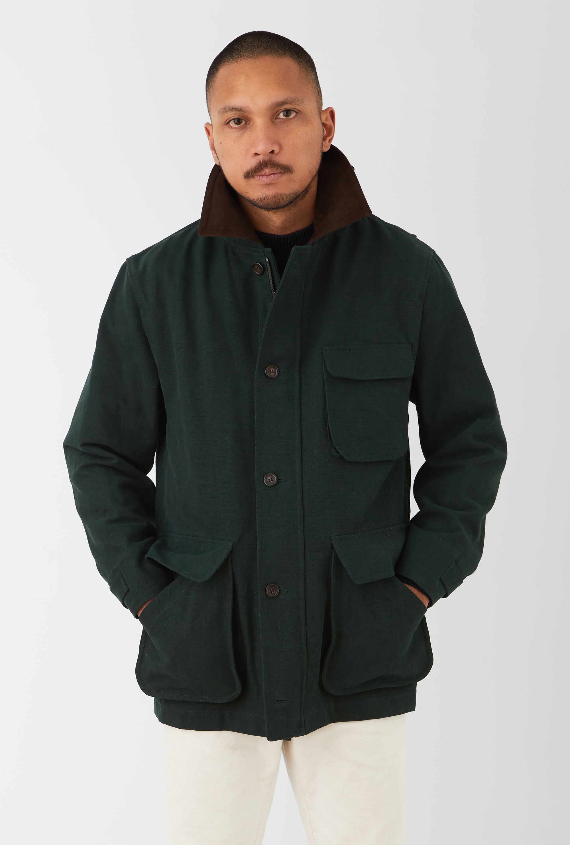 Barn Jacket Unlined Cotton Canvas Cypress Green