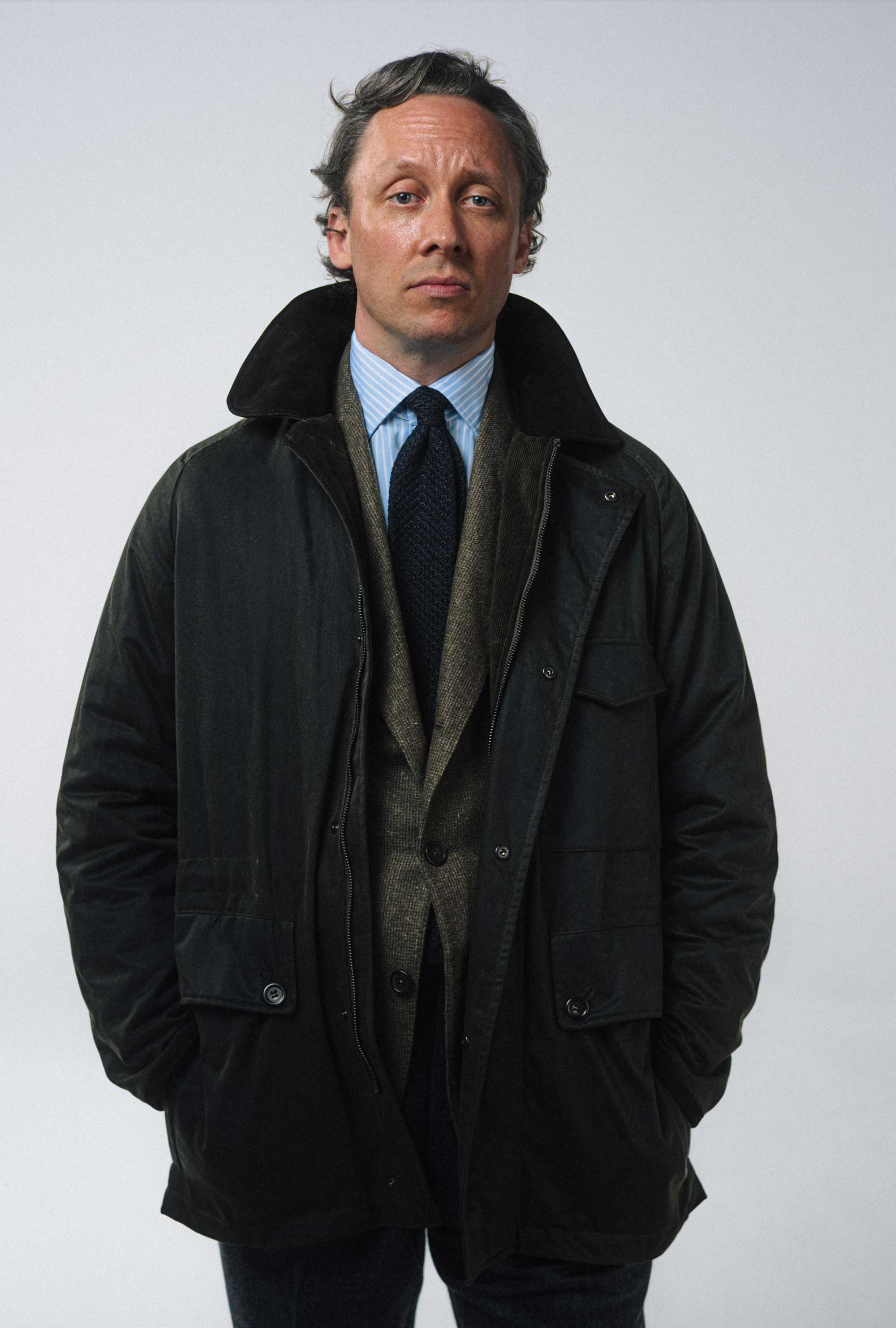 Country Coat Waxed Cotton Olive