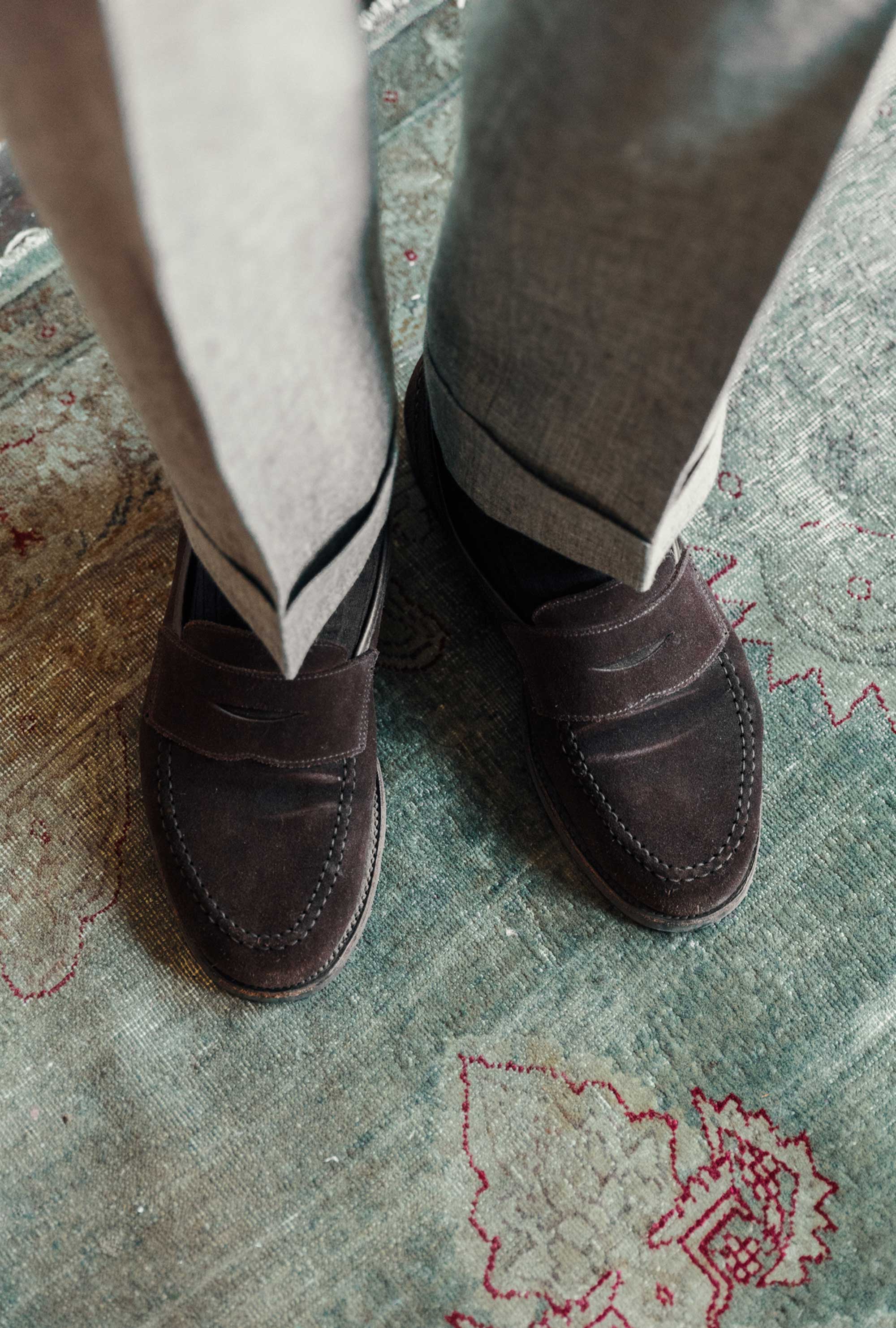 Crockett & Jones Unley Loafer Brown Suede City Sole