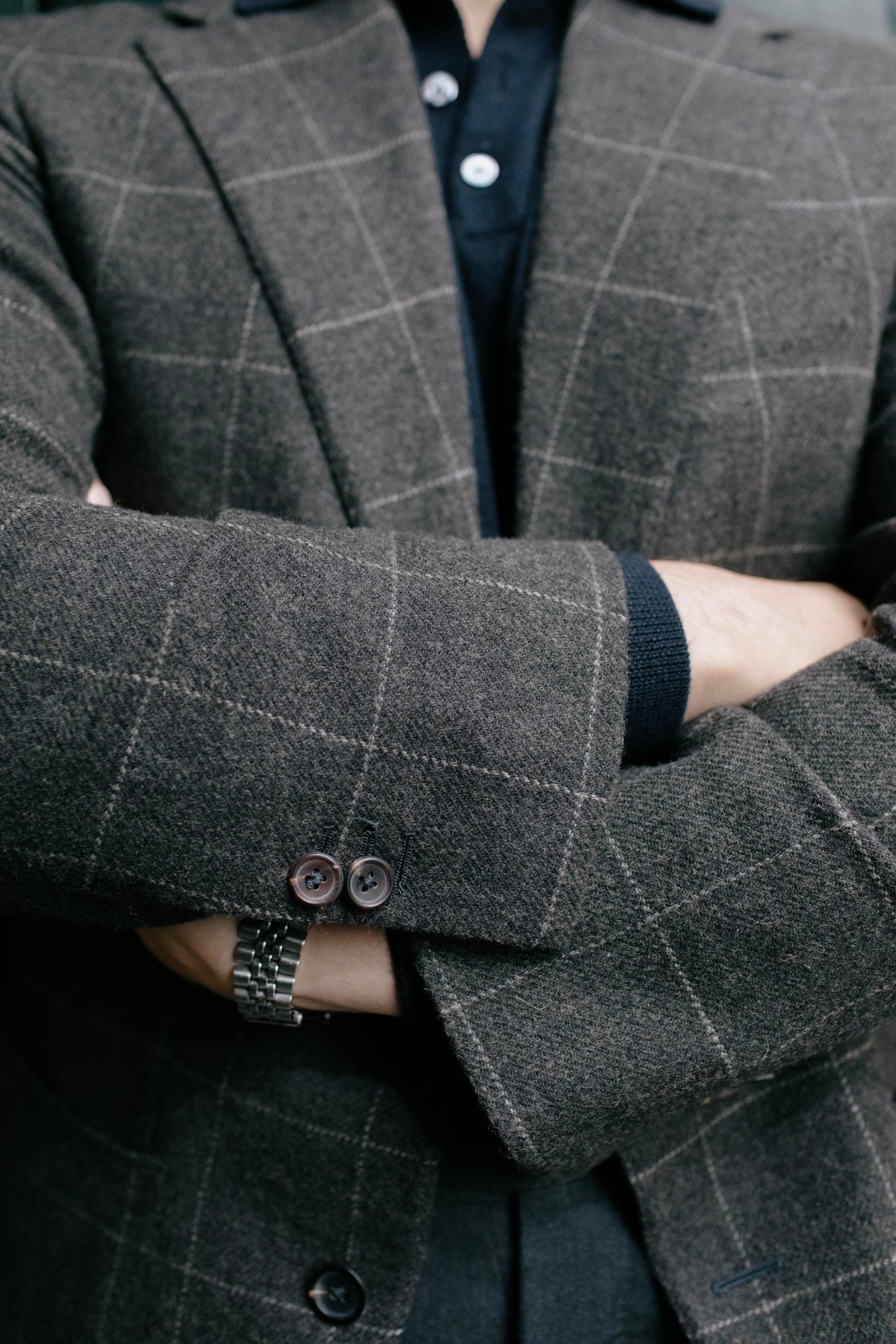 Sport Jacket Camel Dark Taupe Grey Windowpane