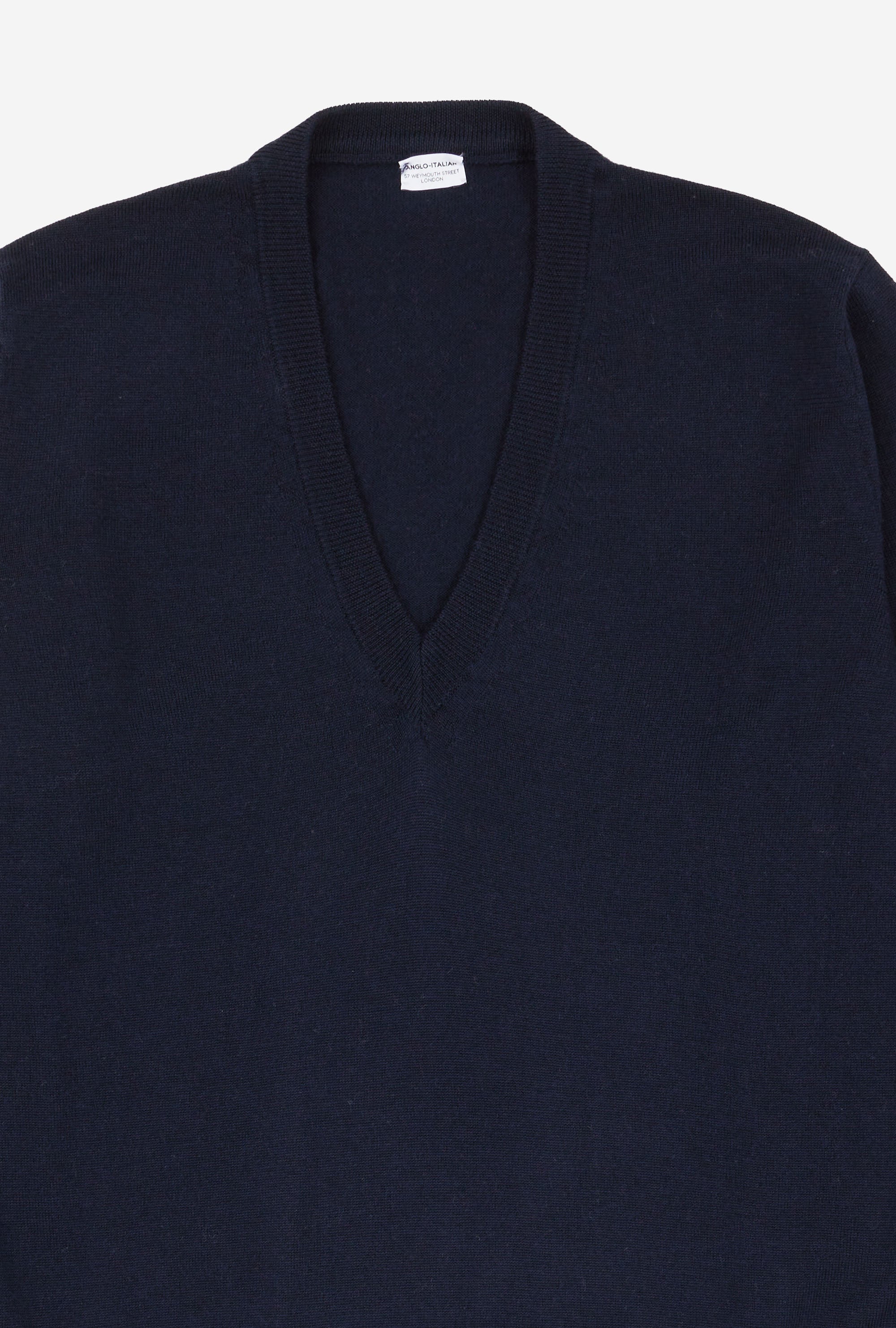 V-Neck Merino Wool Navy