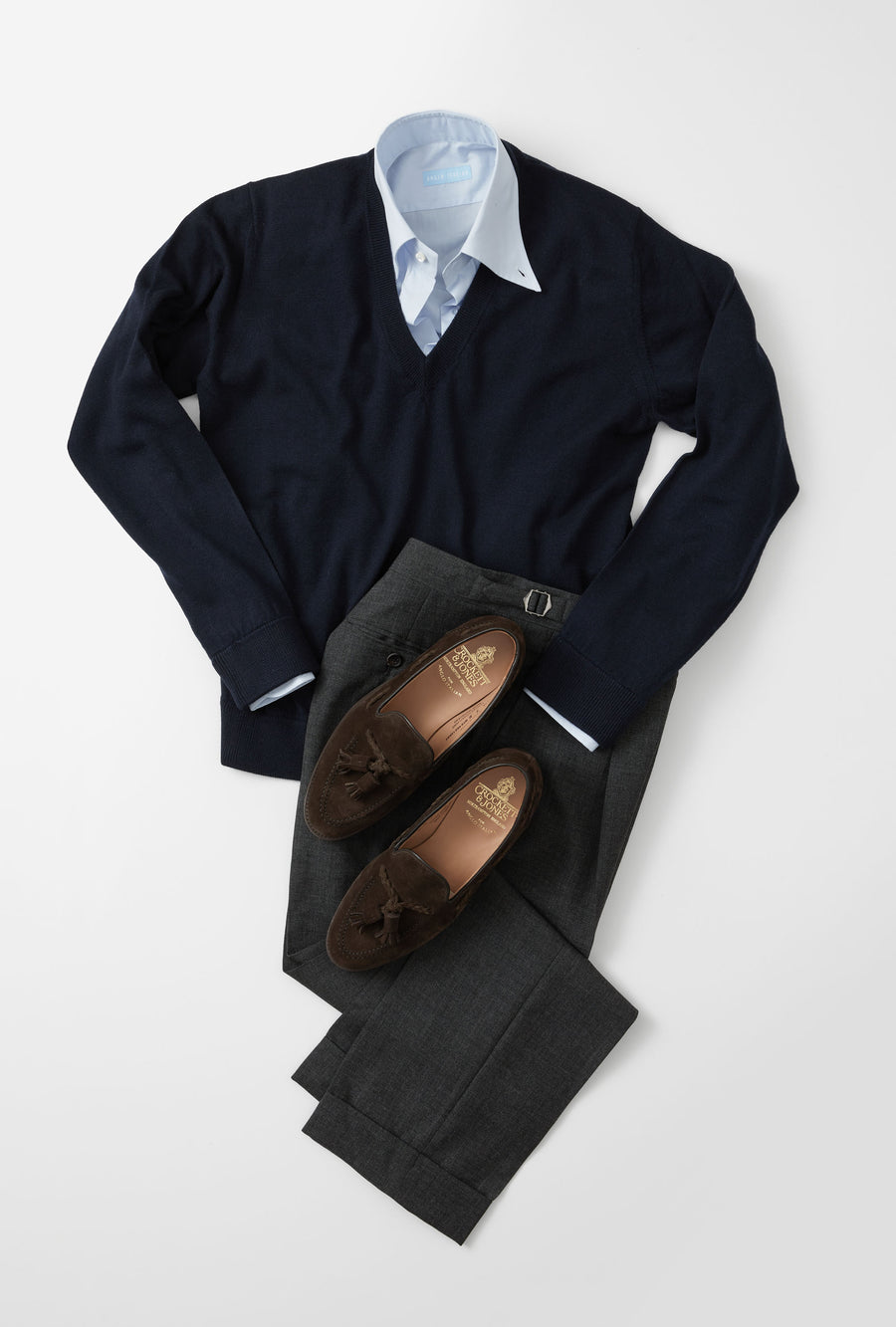 V-Neck Merino Wool Navy