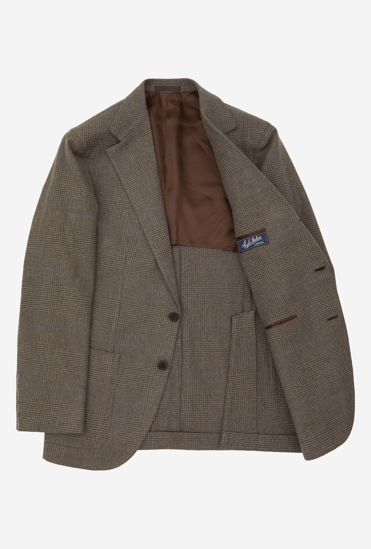 Sport Jacket Wool Olive Glen Plaid Lilac Overcheck