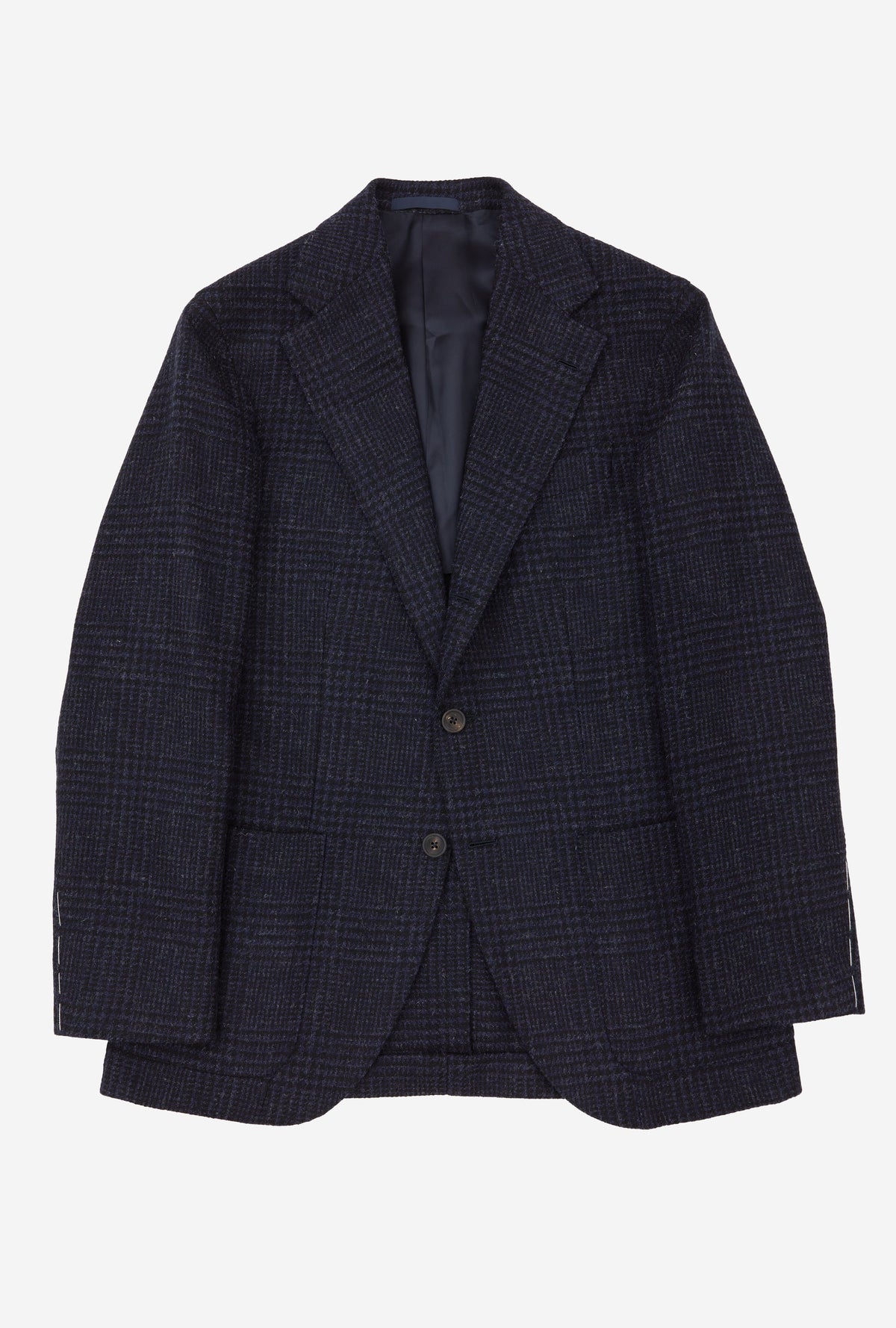 Sport Jacket Wool Tweed Navy Glen Plaid