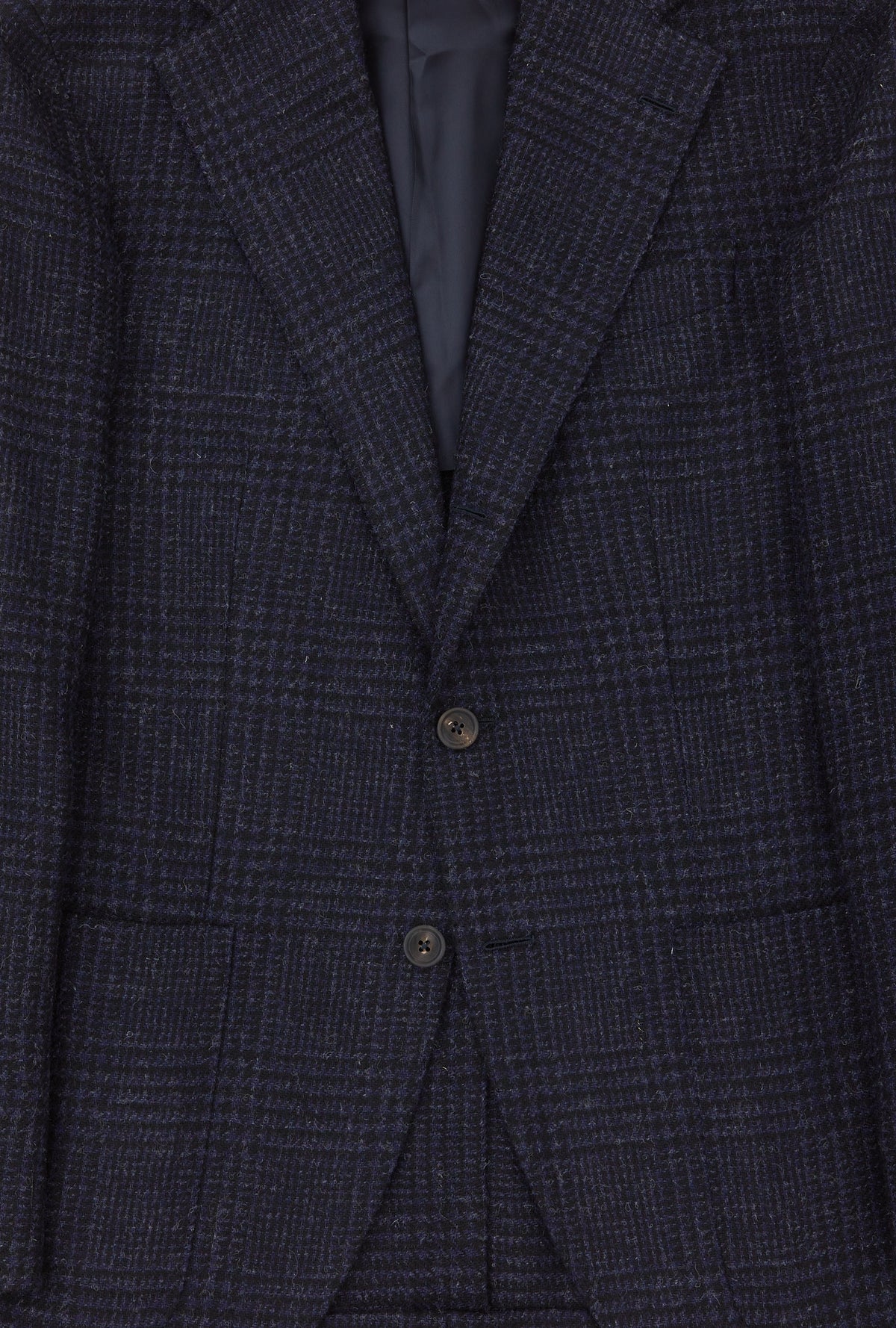 Sport Jacket Wool Tweed Navy Glen Plaid