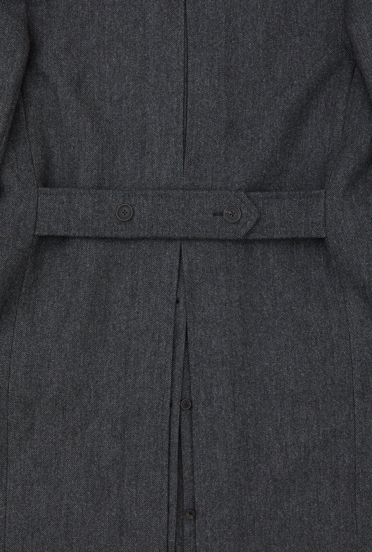 Double Breasted Martingala Coat Charcoal Melange