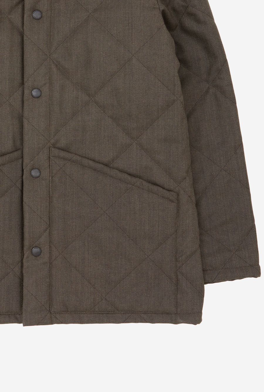 Quilted Jacket Oiled Cavalry Twill Taupe