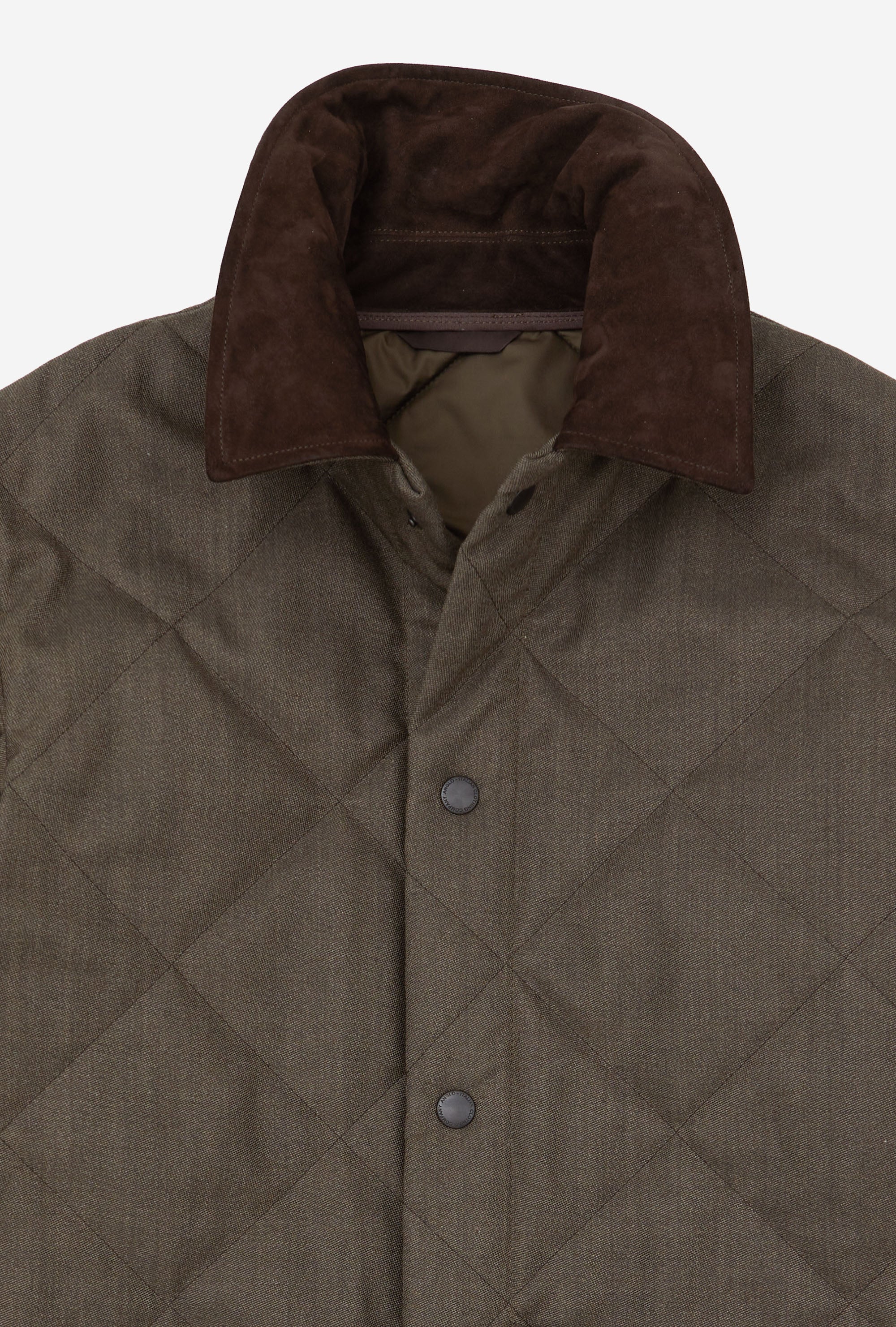 Quilted Jacket Oiled Cavalry Twill Taupe