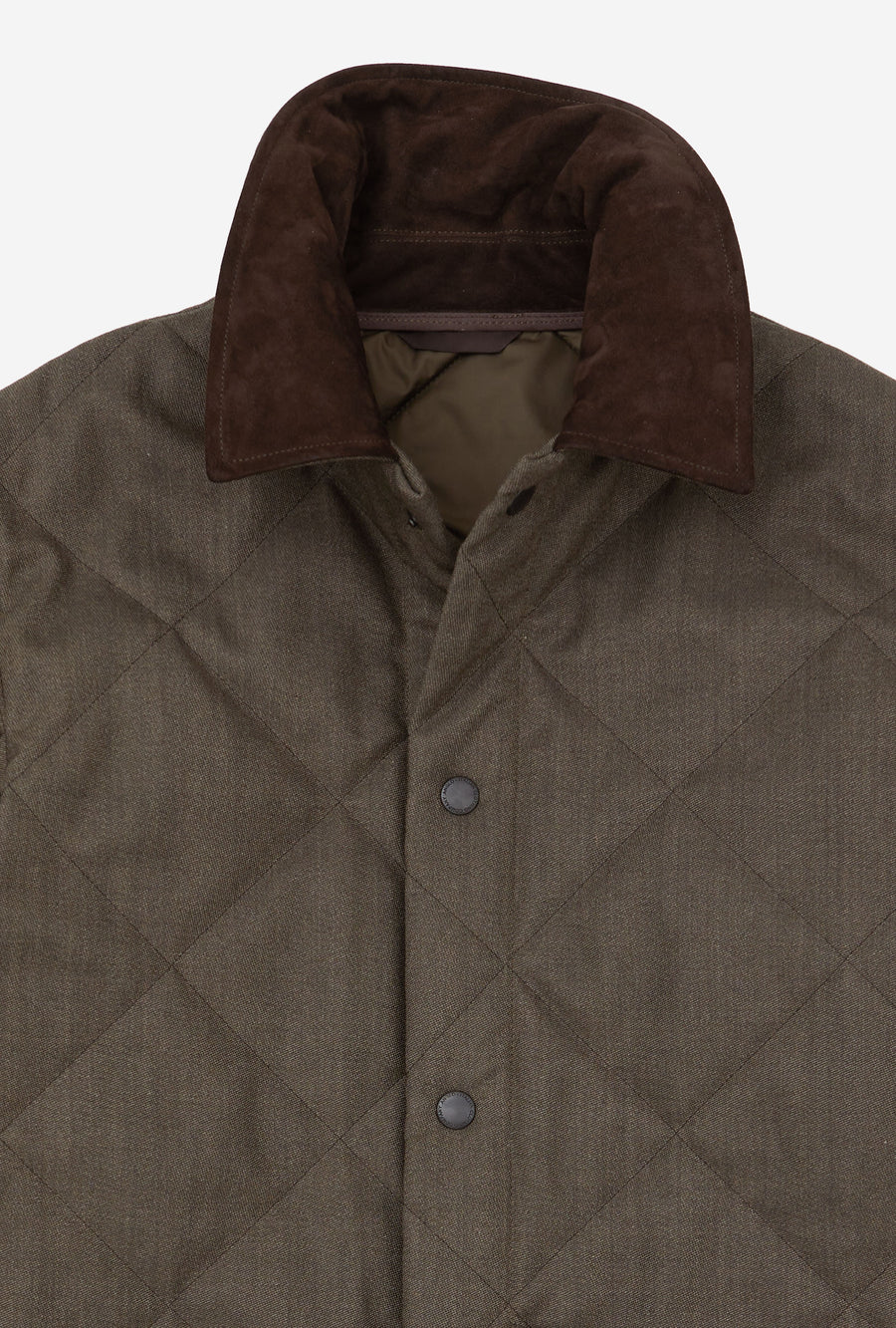 Quilted Jacket Oiled Cavalry Twill Taupe