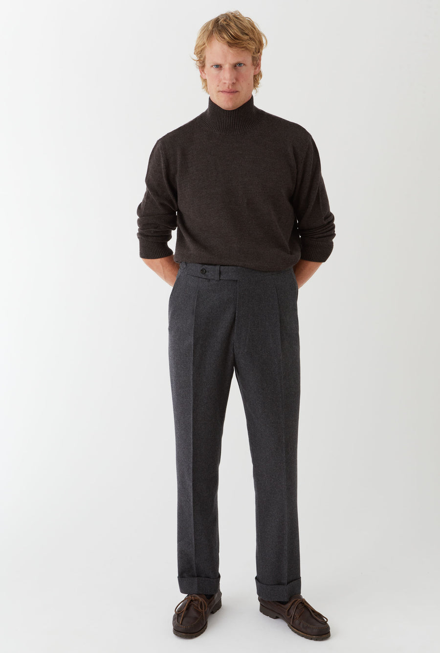 Tailored Trouser Mid-Grey Flannel