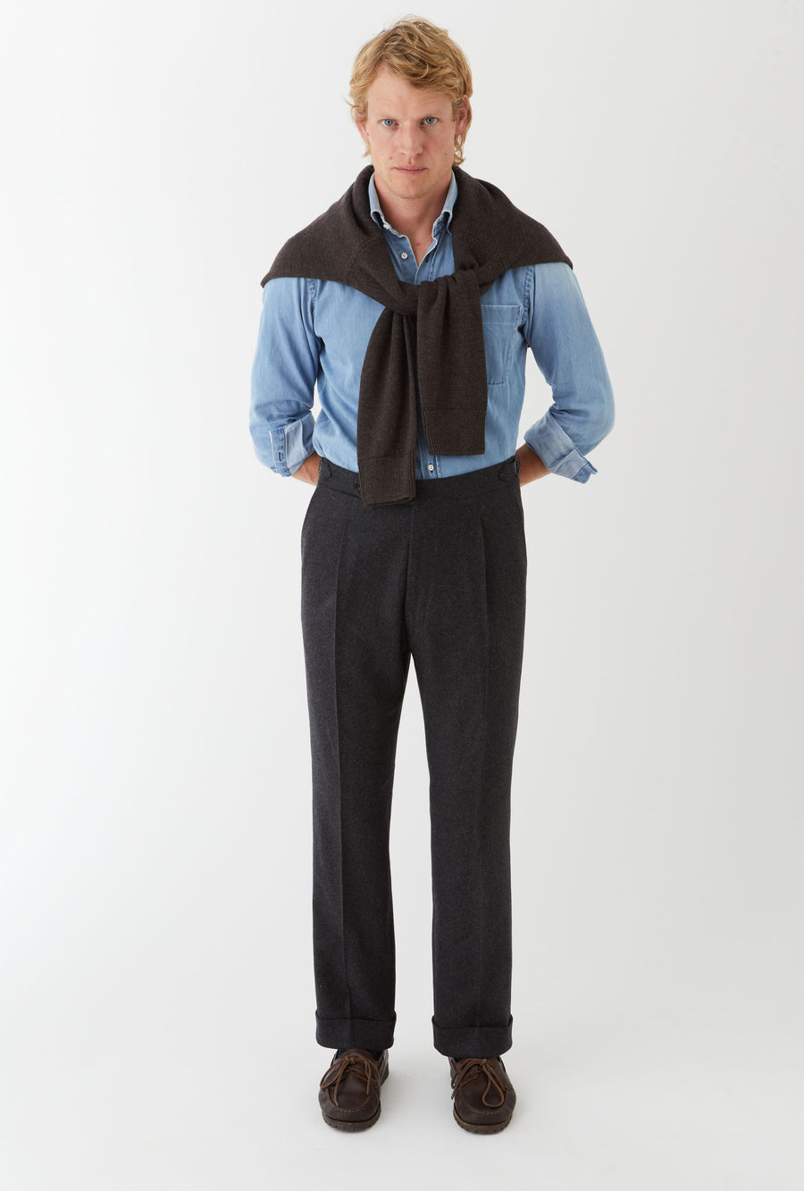 Tailored Trouser Charcoal Flannel