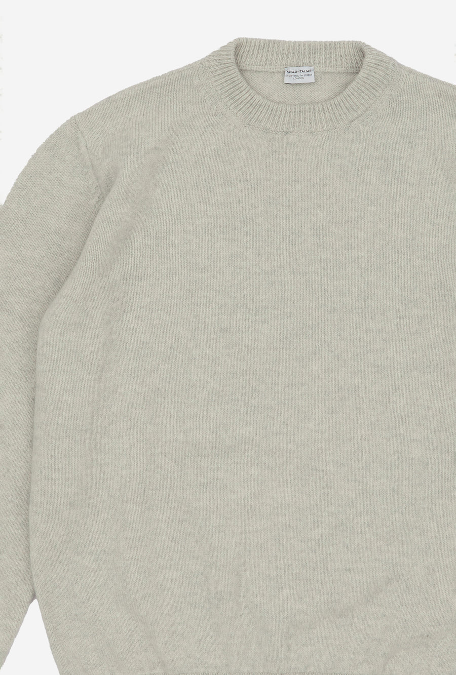 Crewneck Lambswool Shetland Blend Stone