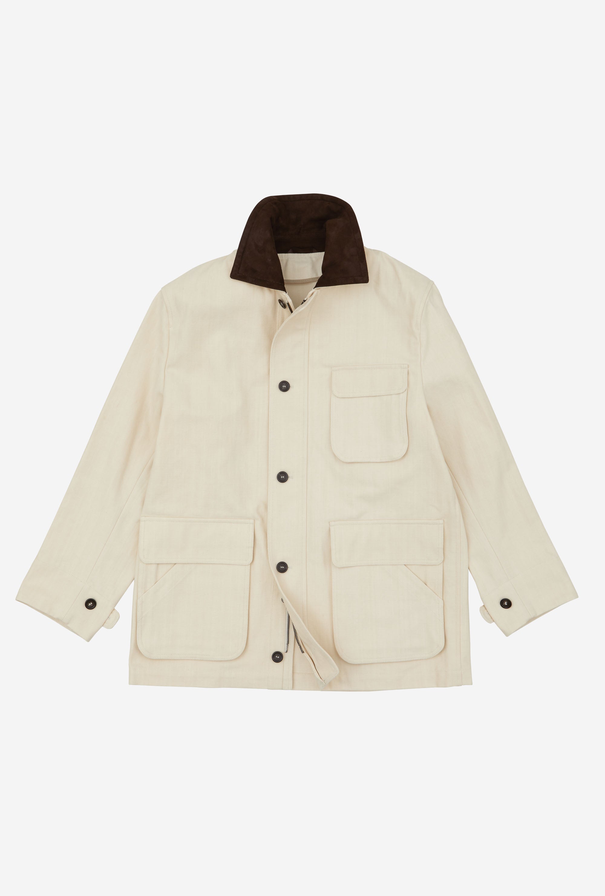 Barn Jacket Unlined Cotton Canvas Ecru
