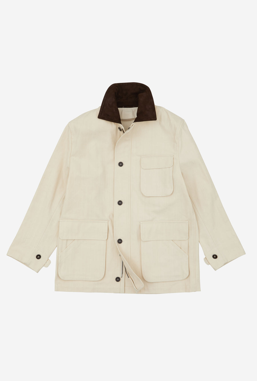 Barn Jacket Unlined Cotton Canvas Ecru
