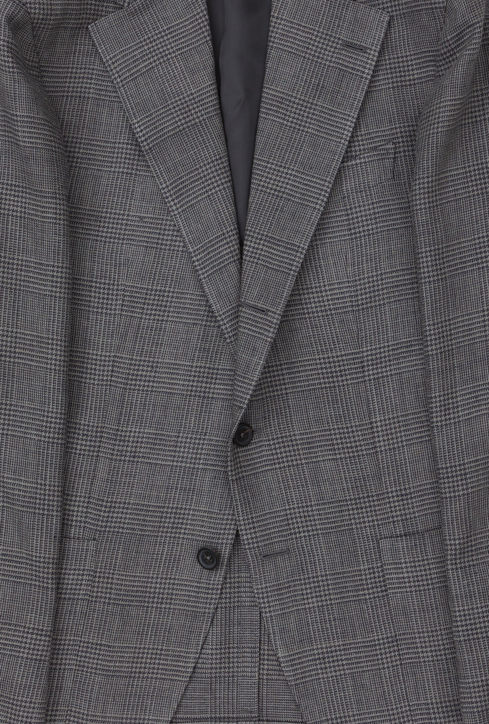 Sport Jacket Silk-Linen Grey Glen Plaid