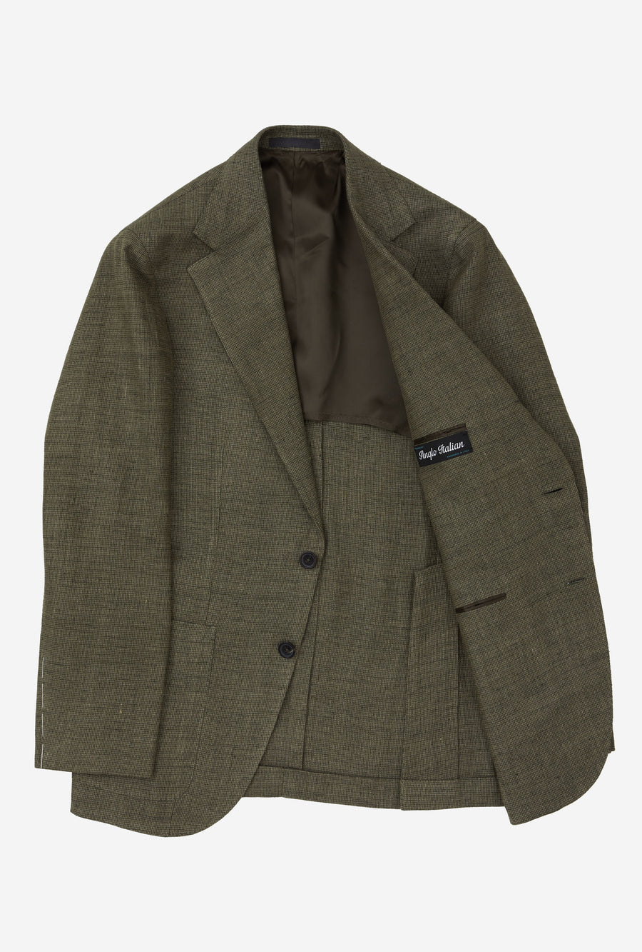 Sport Jacket Silk-Linen Sage Tickweave