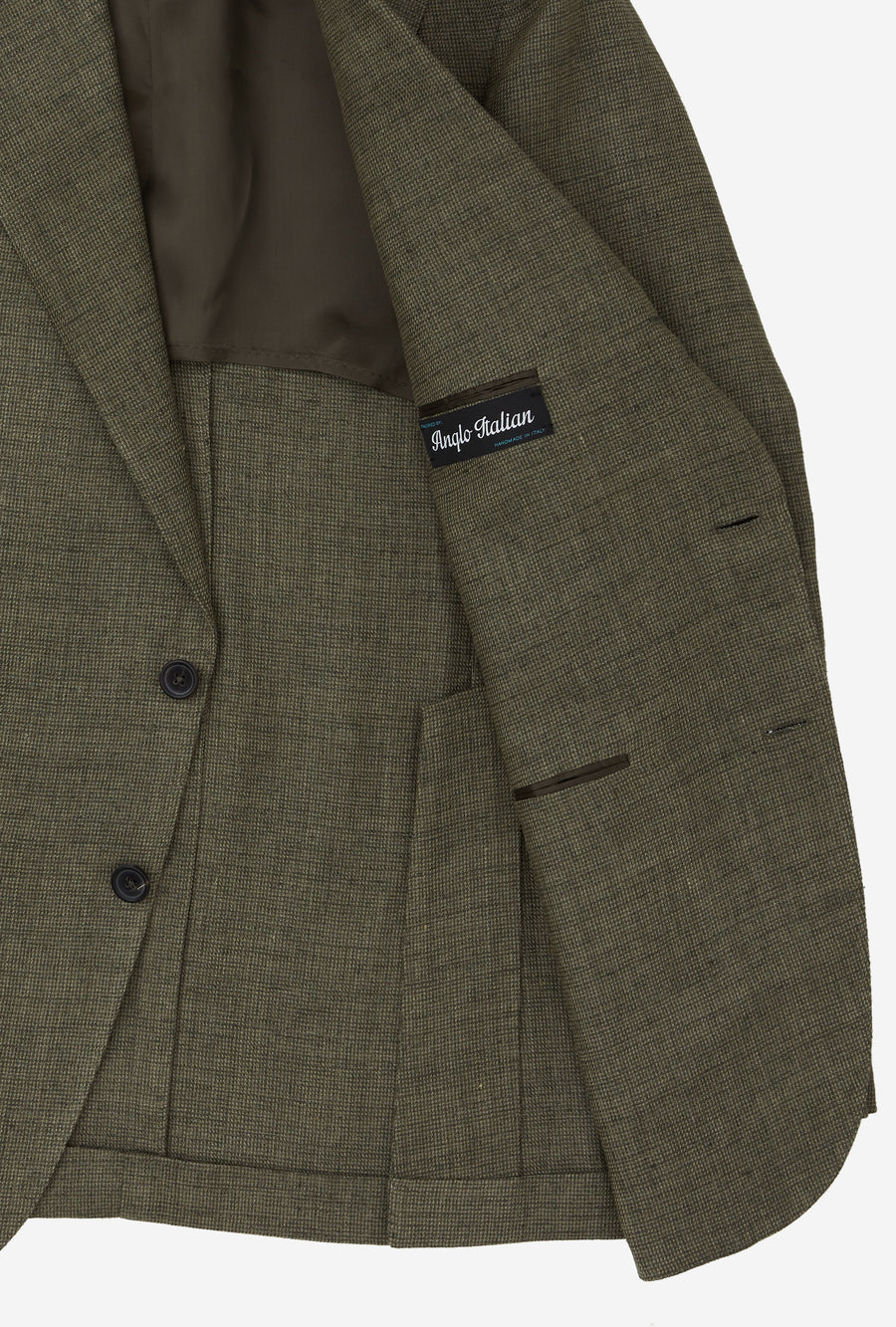 Sport Jacket Silk-Linen Sage Tickweave