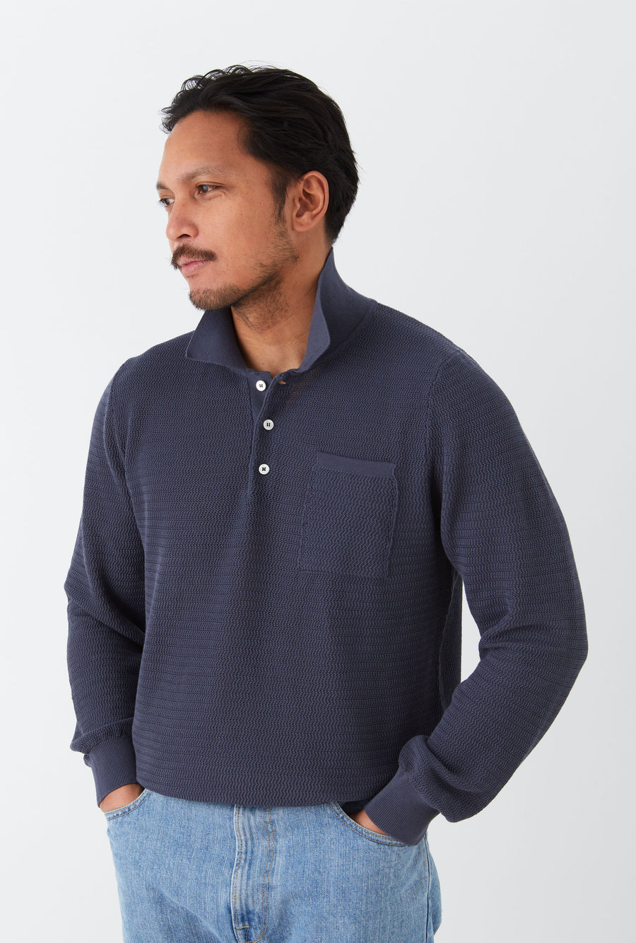 Zig Zag Polo Cotton Lavender