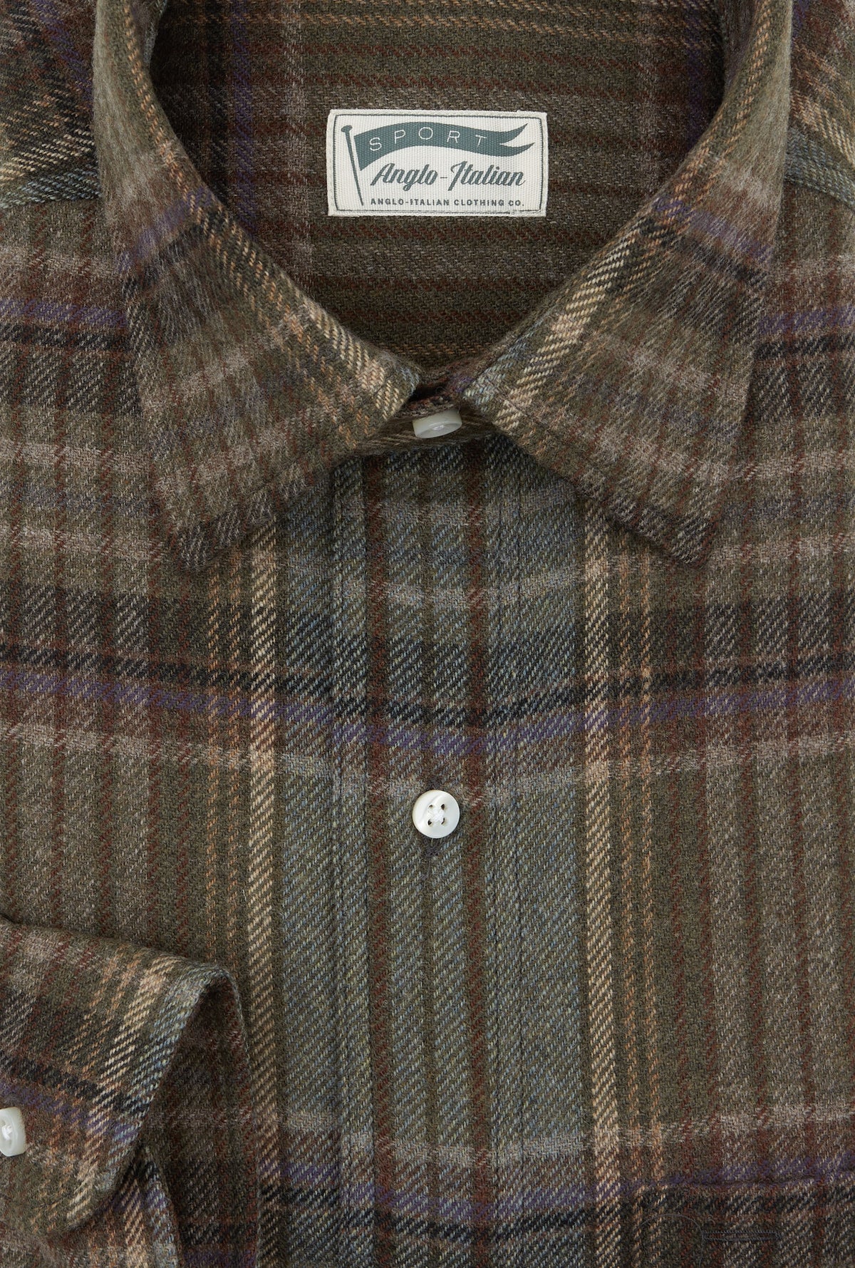 Mechanics Shirt Wool Olive Wheat Rust Check