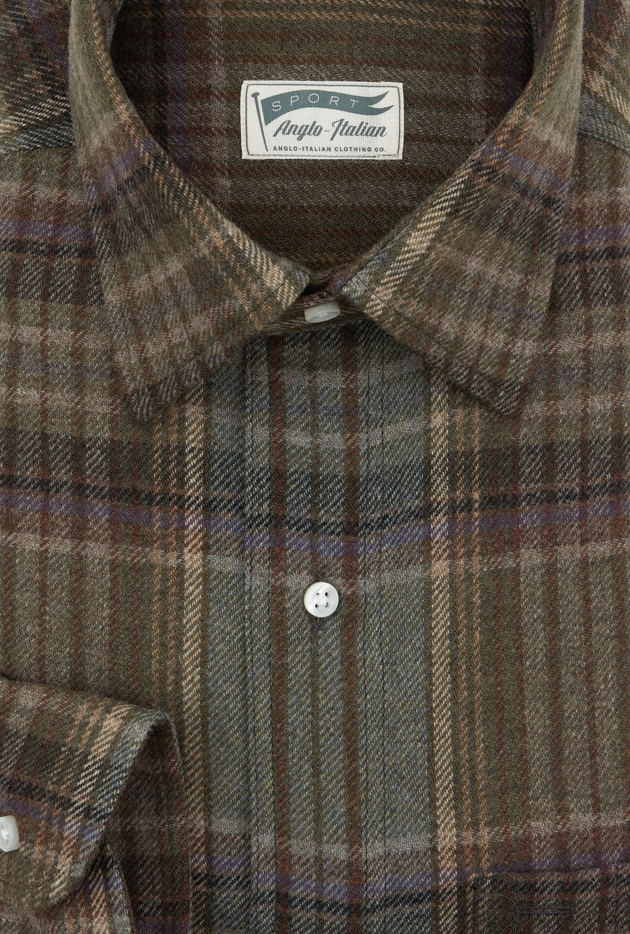 Mechanics Shirt Wool Olive Wheat Rust Check