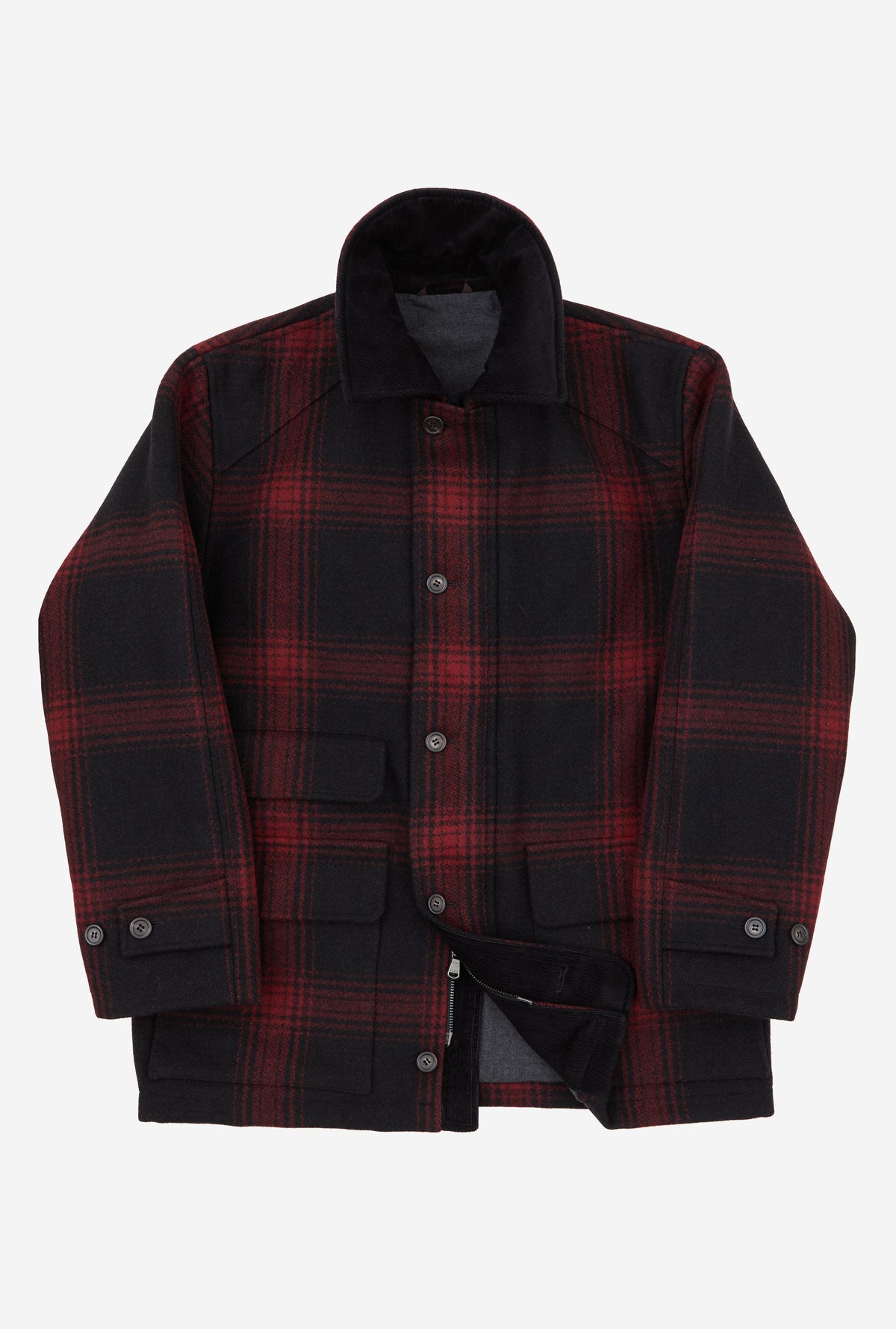 Creek Jacket Wool Red Black Buffalo Check