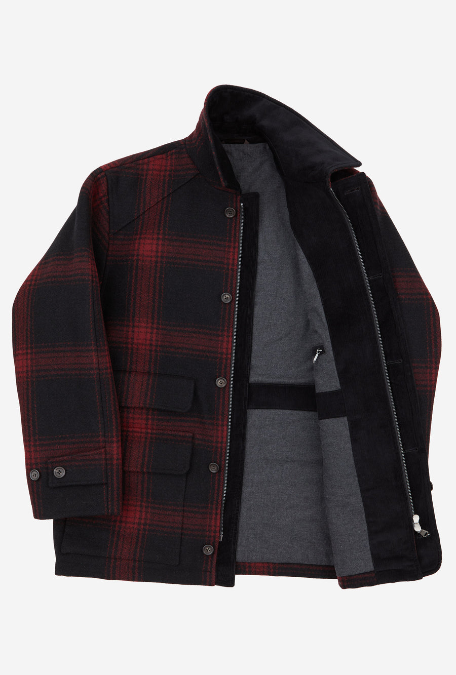 Creek Jacket Wool Red Black Buffalo Check